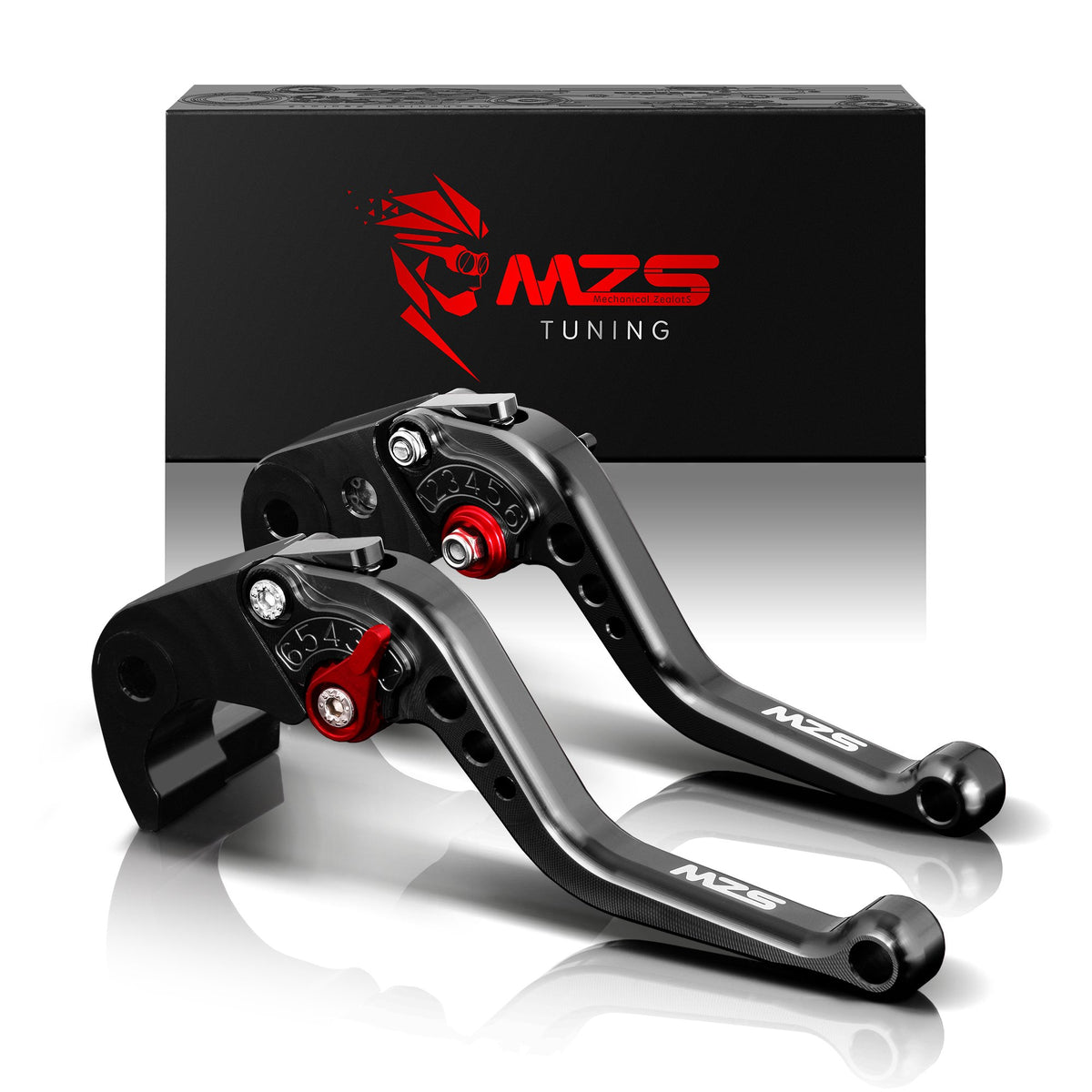 Mzs Black Motorcycle Brake Clutch Levers Adjustable Short Compatible With Zx6R 636 00-04 / Zx10R 04-05 / Zx9R 00-03 / Zx12R 00-0