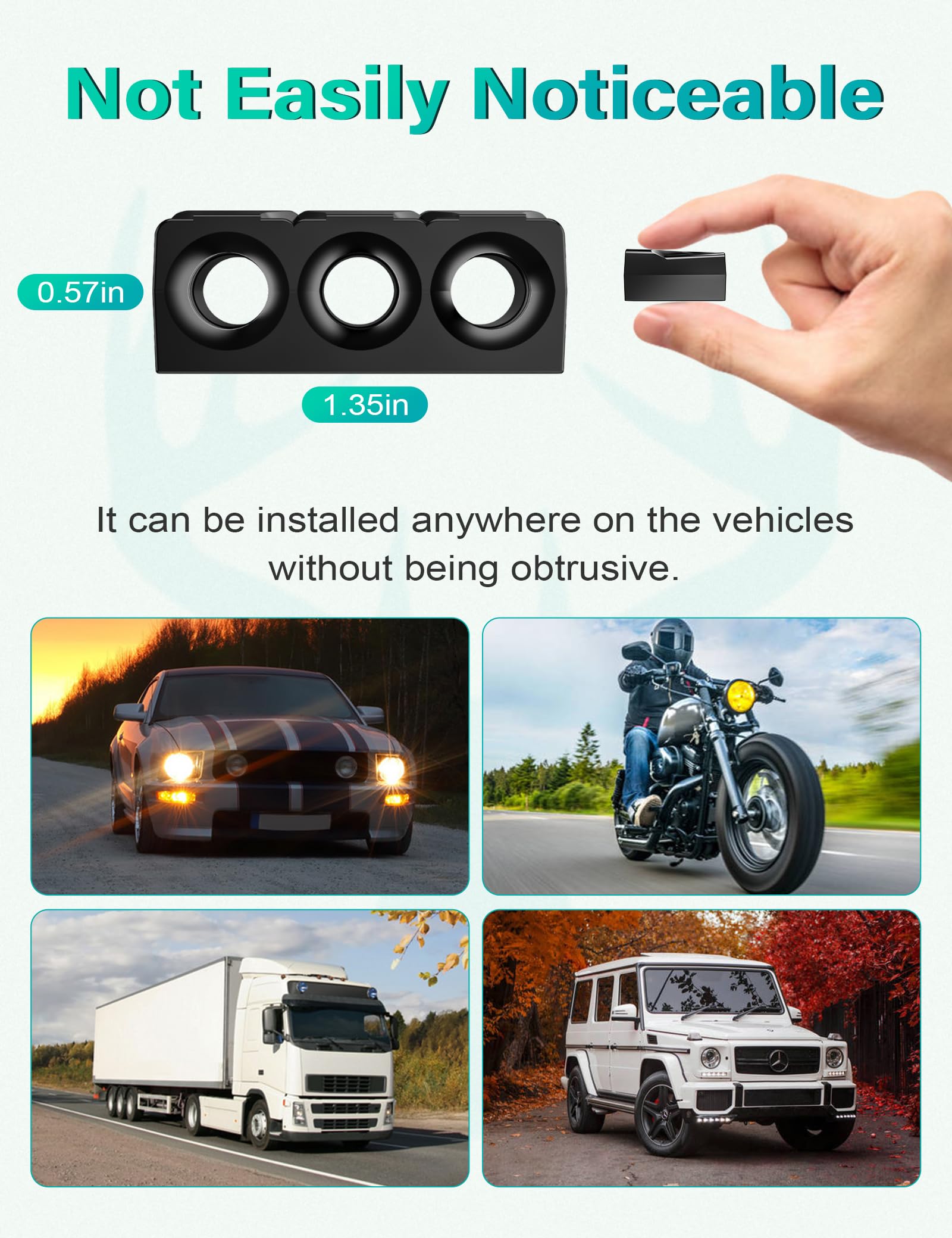 Elook Upgraded Deer Whistles For Car, Deer Horn For Car, Save Deer Whistle For Vehicles, Trunks, Motorcycle, Three-Horn, 8 Pack