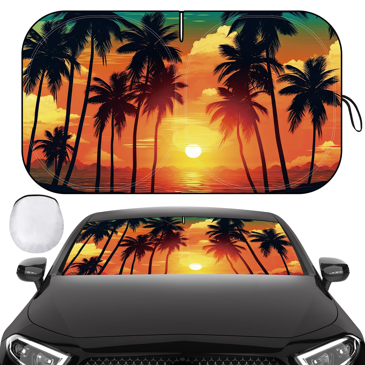 Windshield Sun Shade, Car Sun Shade Windshield, Reflector Sunshade Offers Ultimate Protection for Car Interior, Reflective Polye