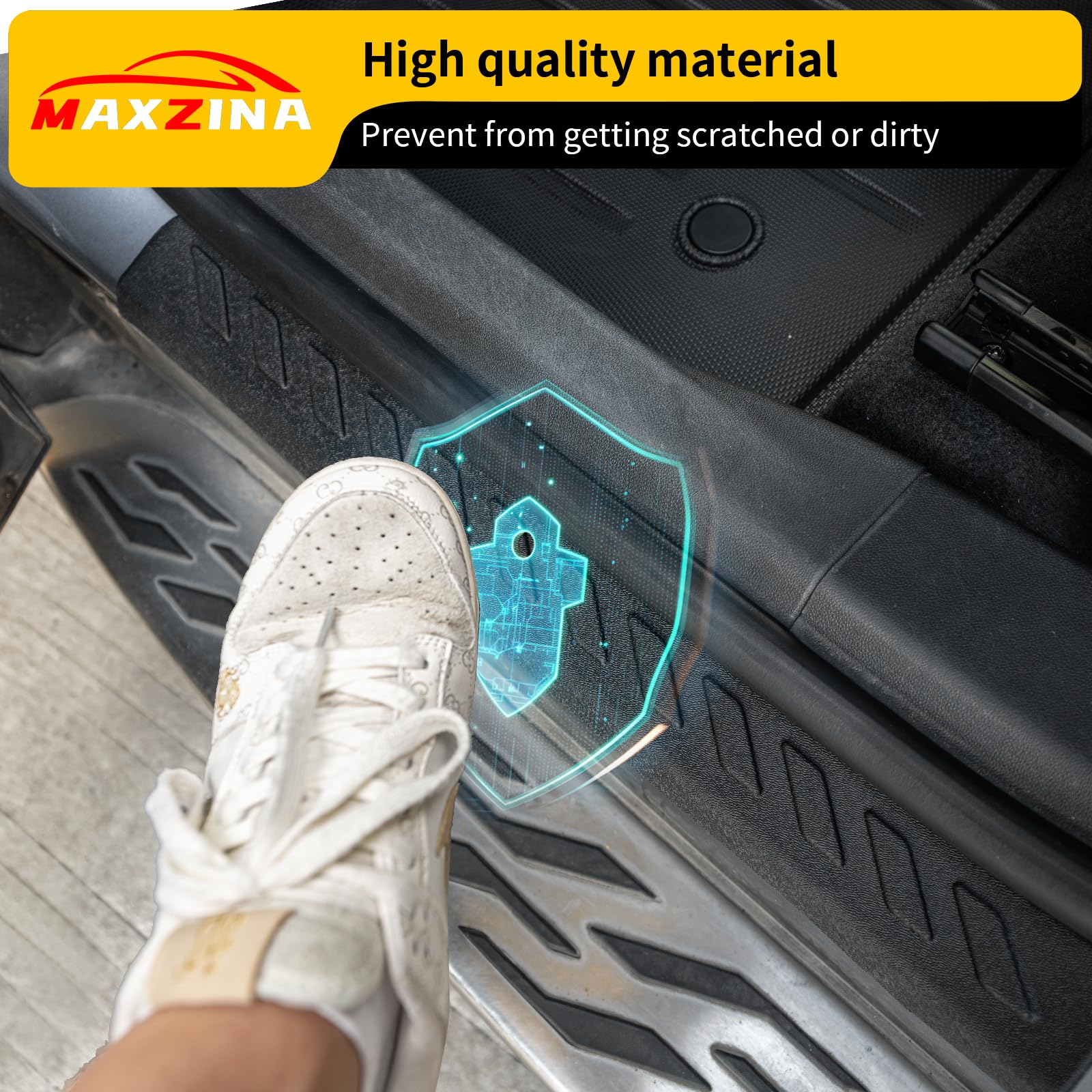 Maxzina Door Sill Protector Compatible with 2021-2025 Chevrolet Trailblazer Step Protector Side Edge Step Guard Car Door Dust Sh