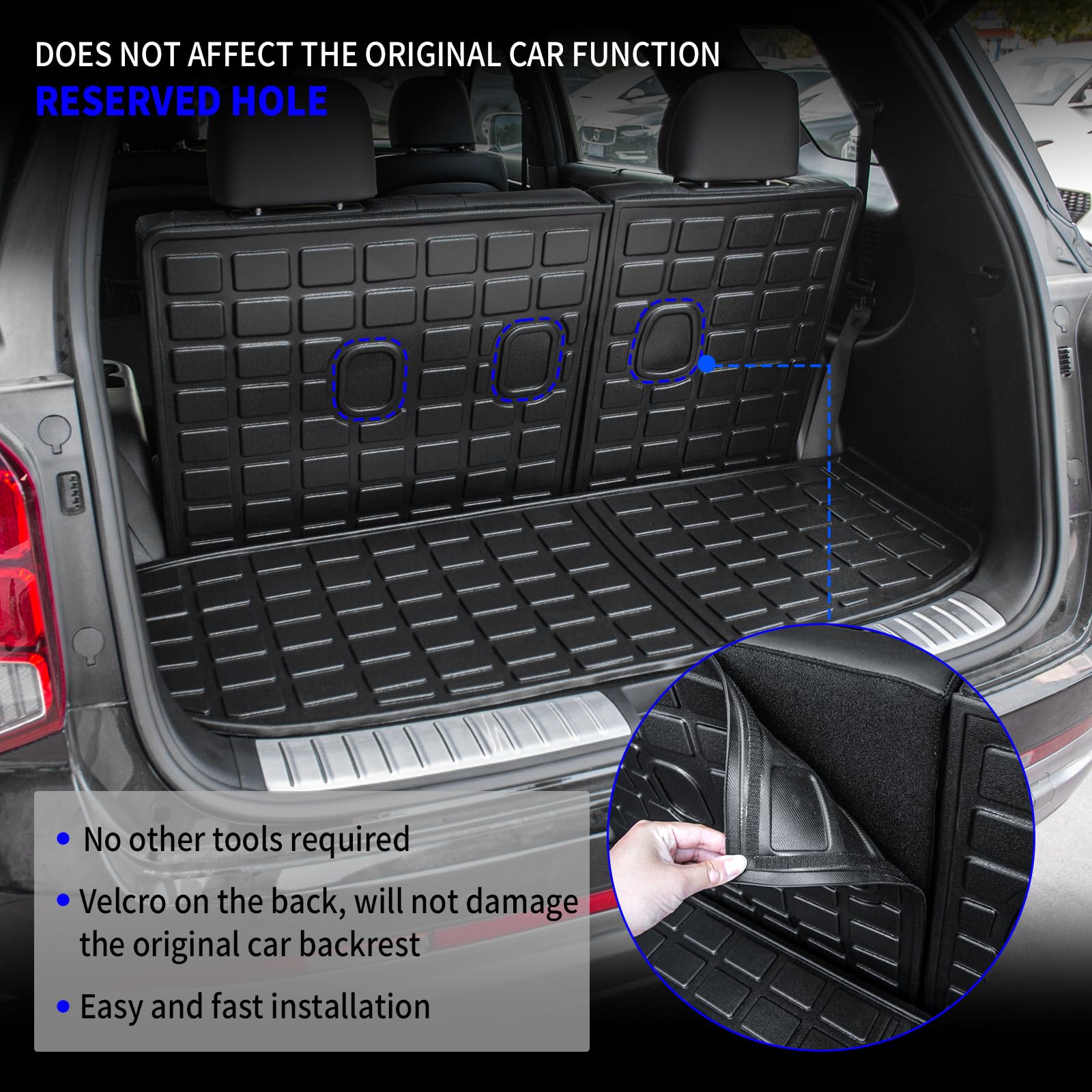 Rongtaod Floor Mats Compatible With 2020-2025 Hyundai Palisade Floor Liner Trunk Mat Cargo Mat Cargo Liner Back Seat Cover Prote