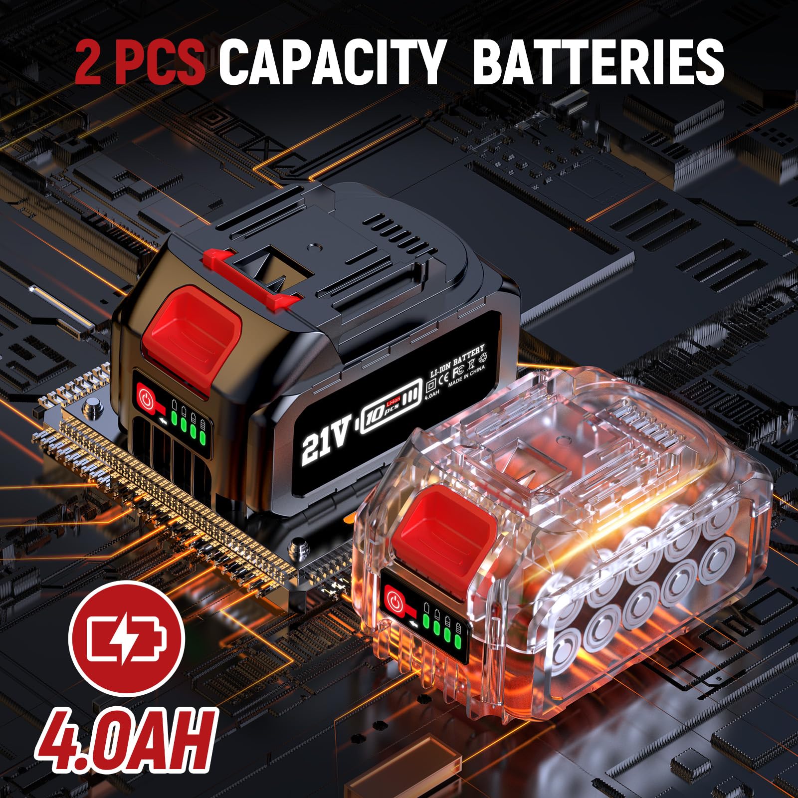 Avhrit Updated Cordless Polisher With 2X4.0Ah Batteries, 6 Variable Speed Up To 5500 Rpm, 6 In Car Buffer Polisher For Car Detai