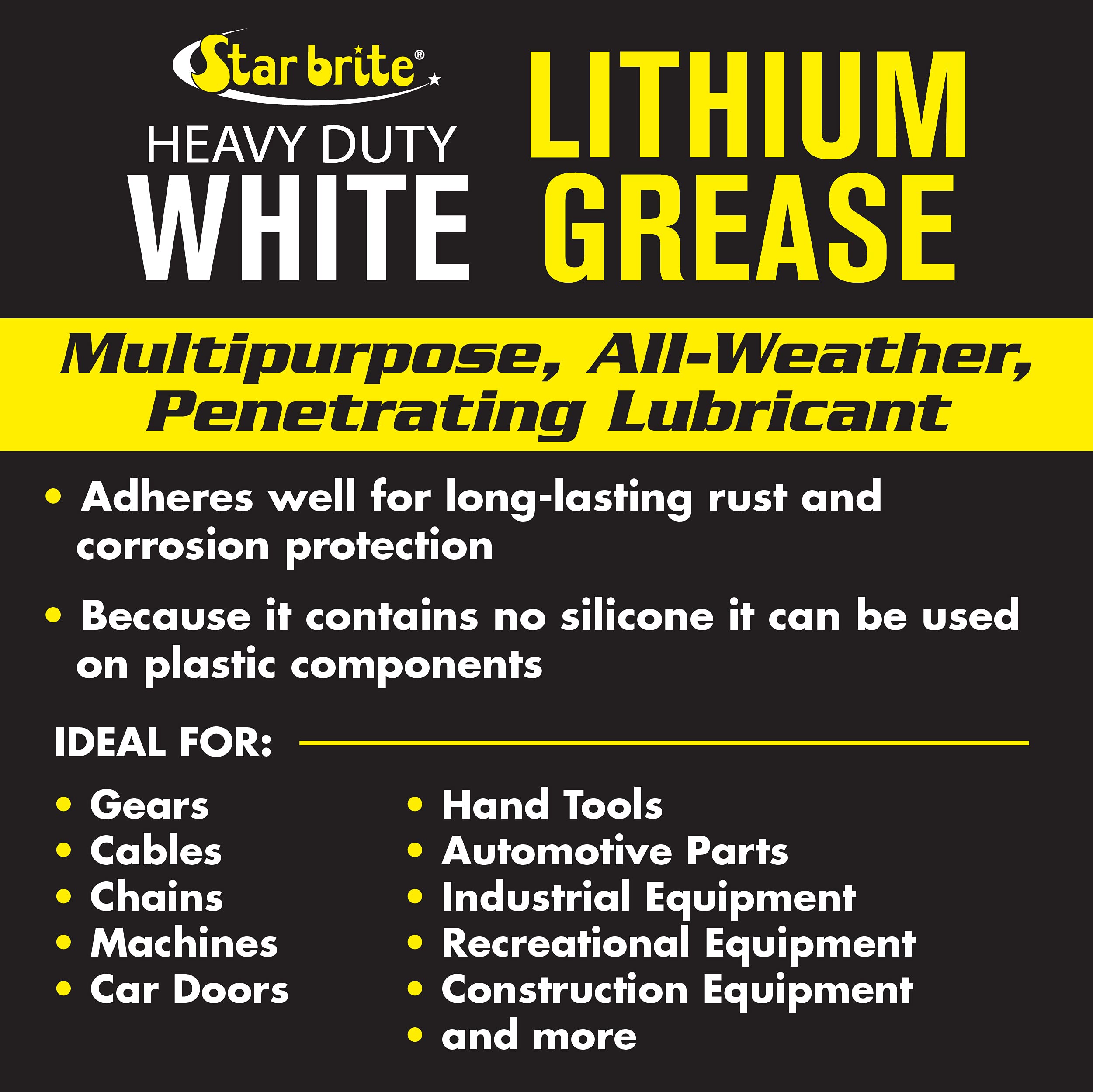 Star Brite White Lithium Grease 14 Oz Cartridge (026214)