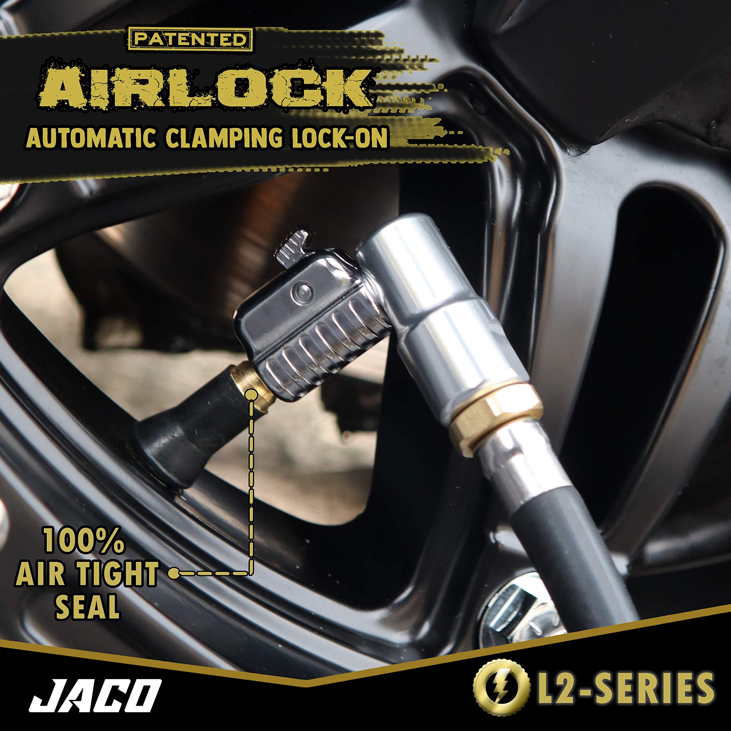 Jaco Lightning L2-Series Tire Air Chuck - 1/4'' F-Npt (Open Flow) (2-Pack)