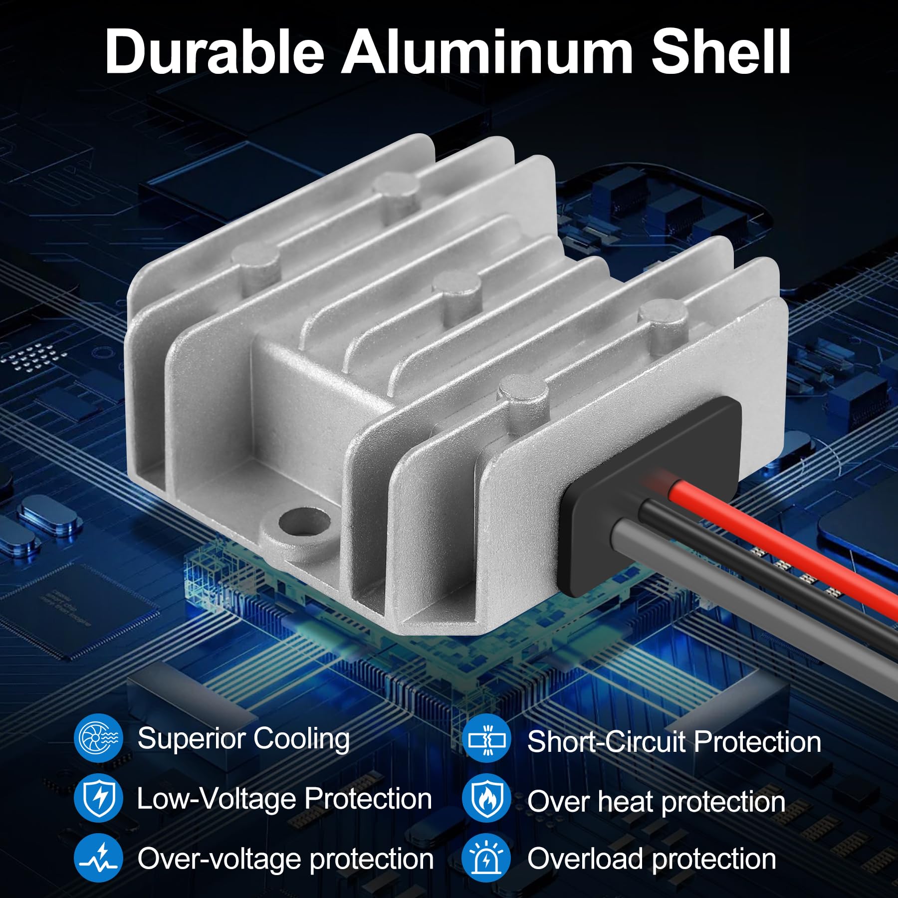 Starlink Mini 12V Adapter 12V/24V to 30V 3.5A, Waterproof DC Step Up Converter with Male Plug 9-28V Input for RV/Off-Grid/Marine