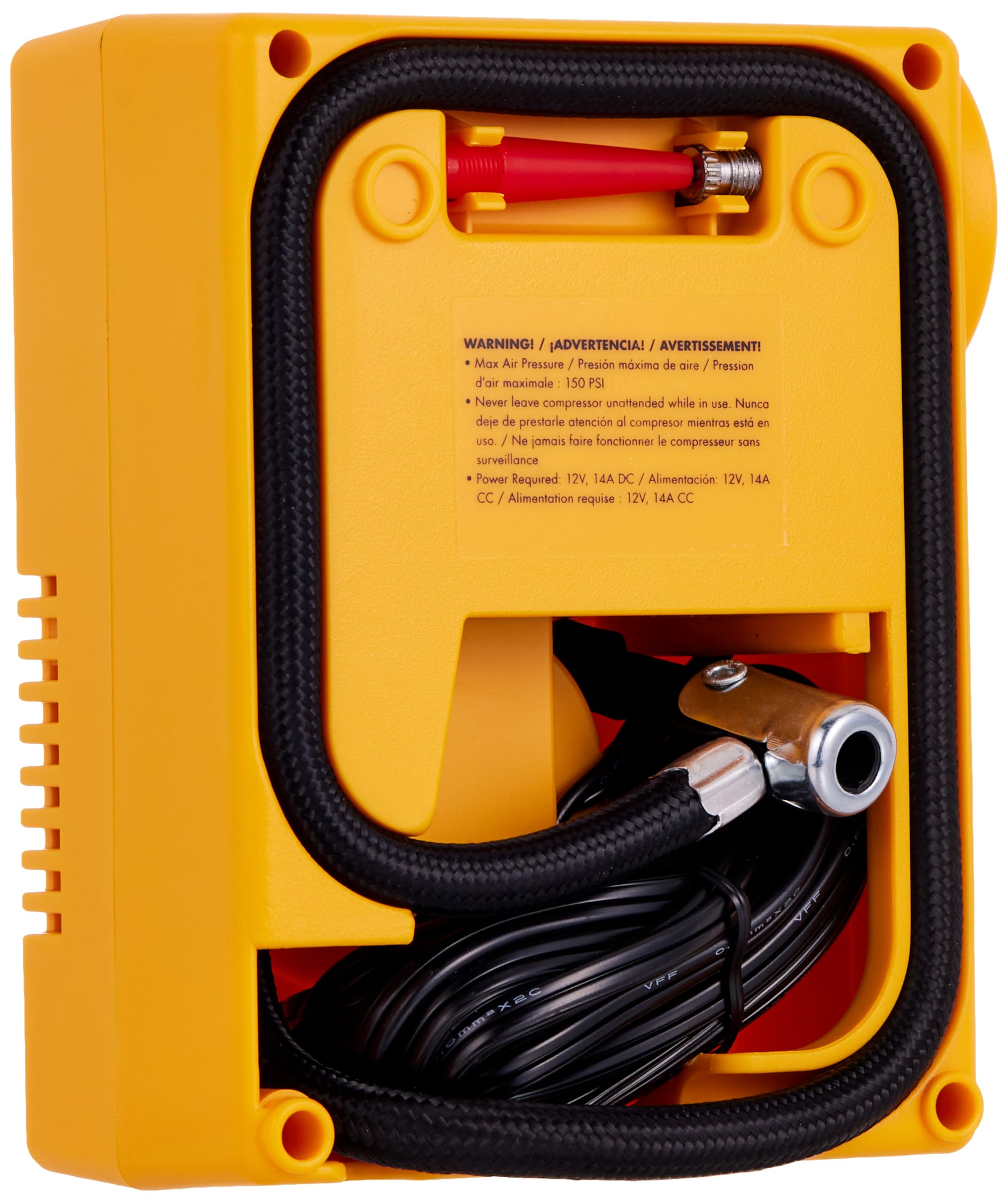 Wagan EL7302 12V DC Digital Set Air Compressor 120 PSI with LED Work Light Portable Tire Inflator Air Pump for Car, Trucks, Moto