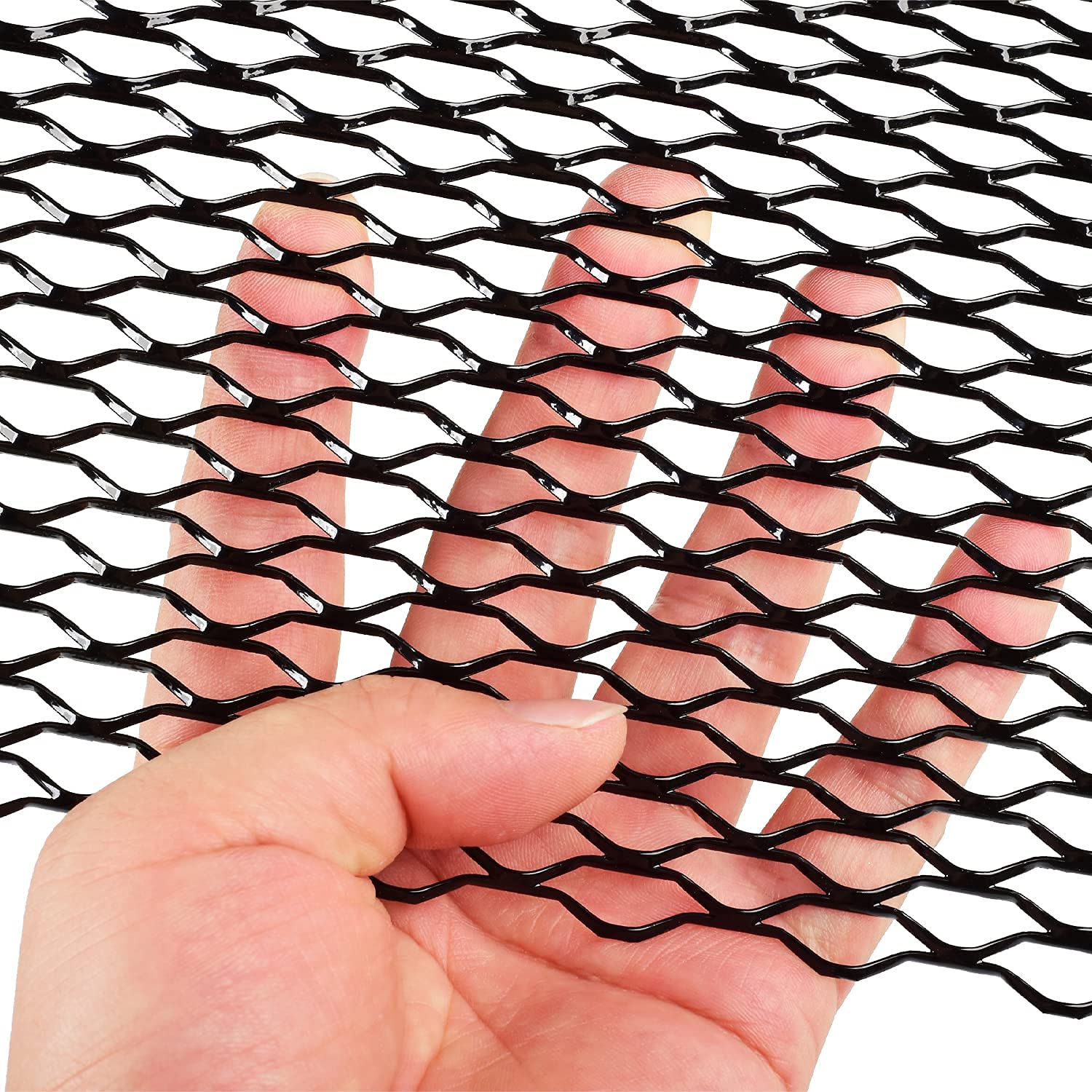 Aggauto 47X16 Inches Car Pickup Truck Grill Mesh Spoiler Bumper Vent Aluminum Alloy Automotive Grille Insert Air Intake Racing S