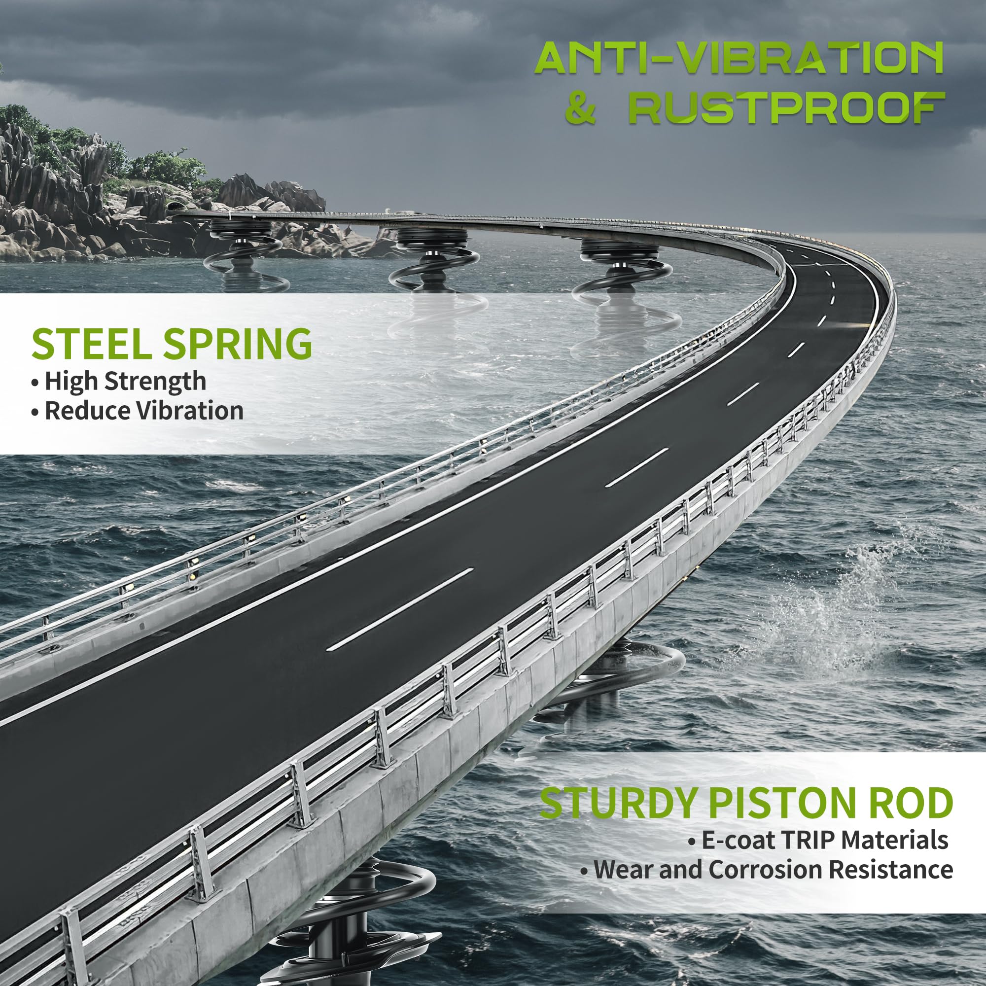 Autosaver88 Front Complete Struts Shocks Assembly Compatible With 2012-2014 Hyundai Sonata 2.4L 2.0L, 2012-2015 Kia Optima 2.0L