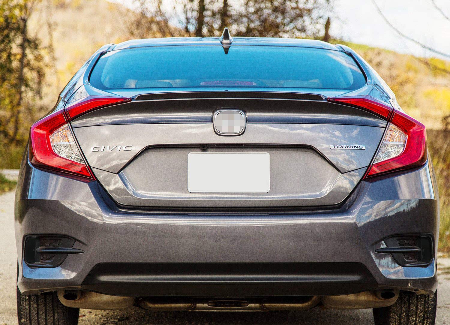 Ijdmtoy Smoked Lens Rear Bumper Reflector Lenses Compatible With 2016-21 Honda Civic Sedan/Coupe 10Th Gen, Oe-Spec Lh Rh Assembly