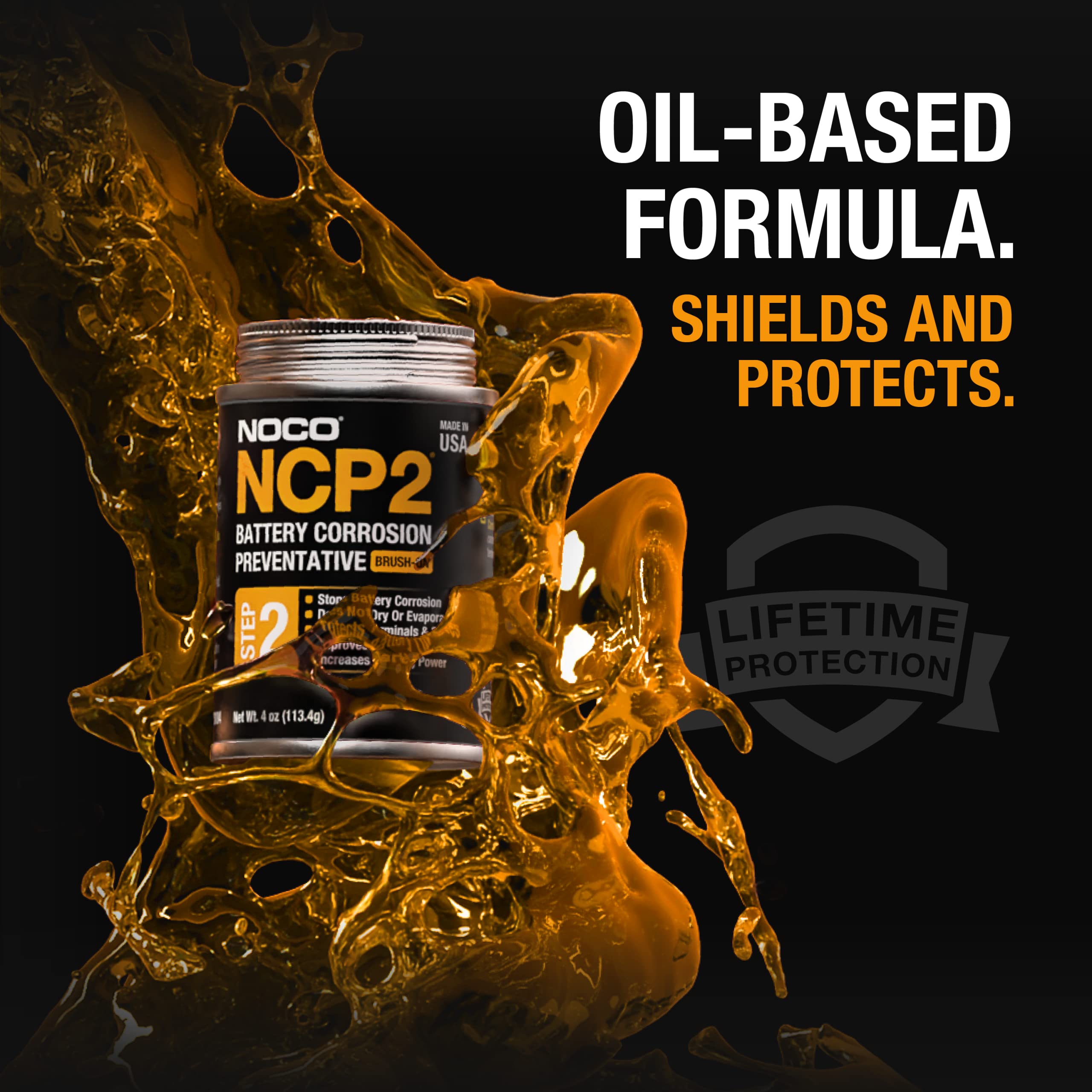 Noco Ncp2 Cb104 4 Oz Oil-Based Brush-On Battery Corrosion Preventative, Corrosion Inhibitor, And Battery Terminal Protector Grea