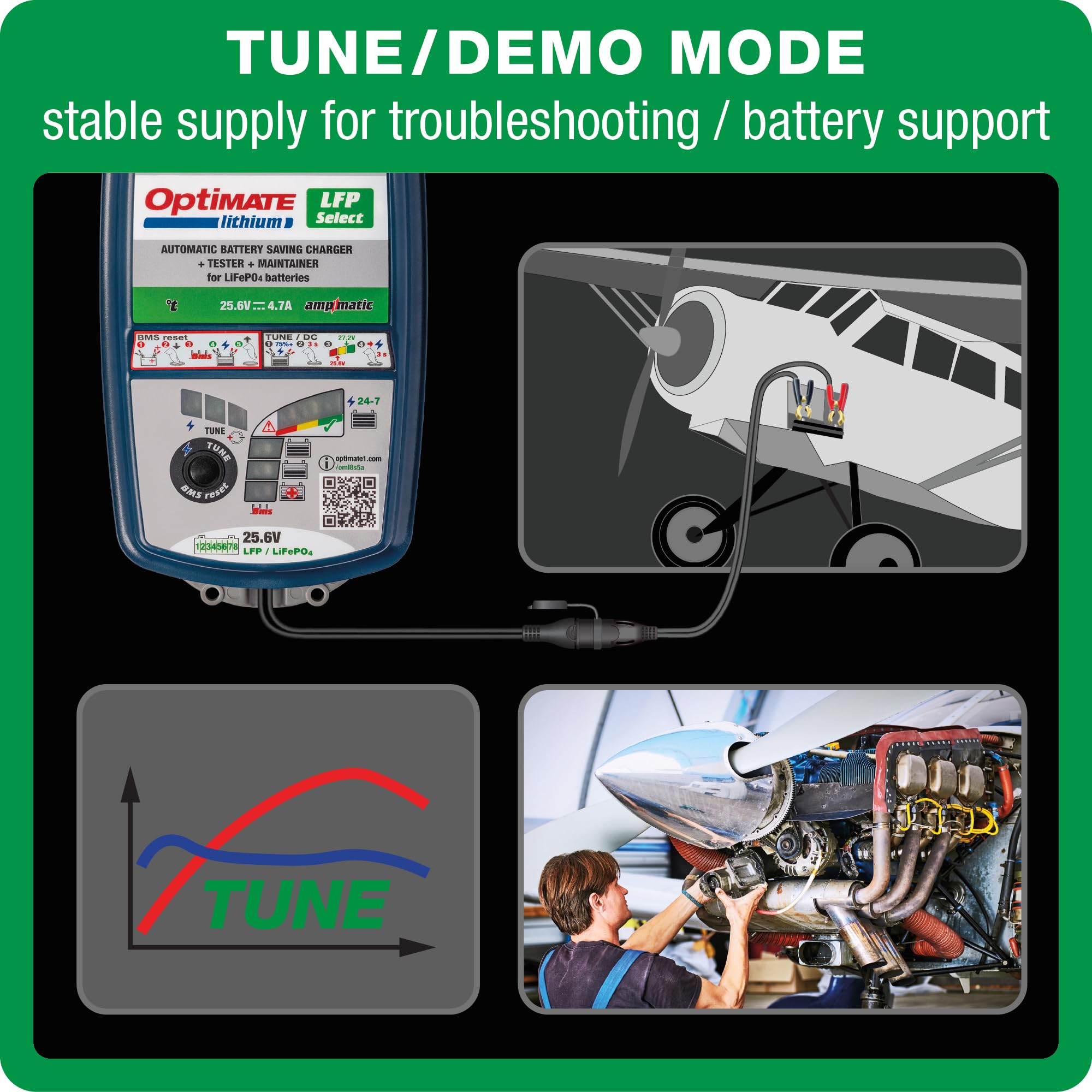 Optimate Lithium 8S 5A 10-Step 25.6V/26.4V 5A High Performance Battery Saving Charger & Maintainer