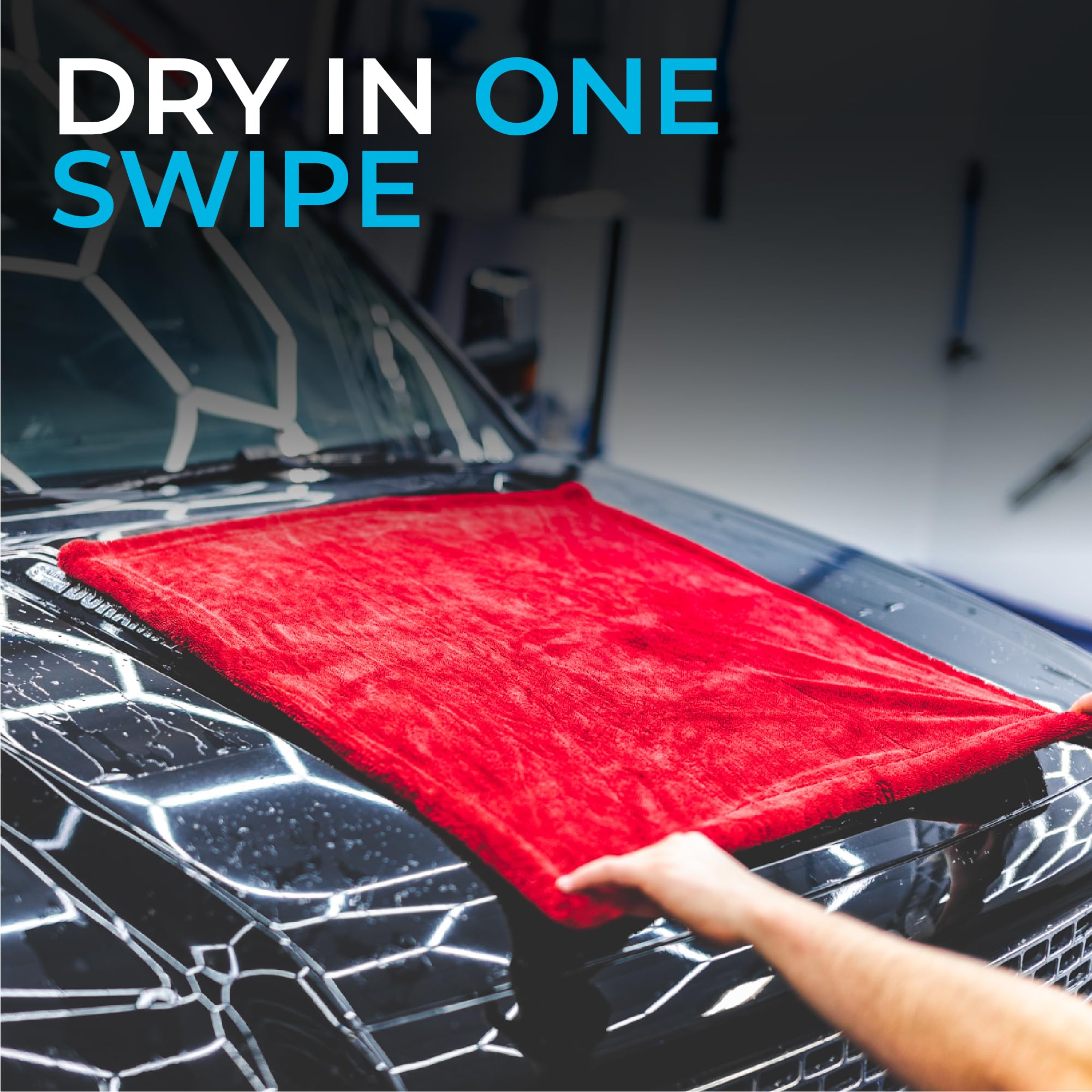 The Rag Company - The 1500 - Heavy Duty Microfiber Drying Towel; Perfect for Trucks, Commercial Vehicles, RVs, Boats, and More;
