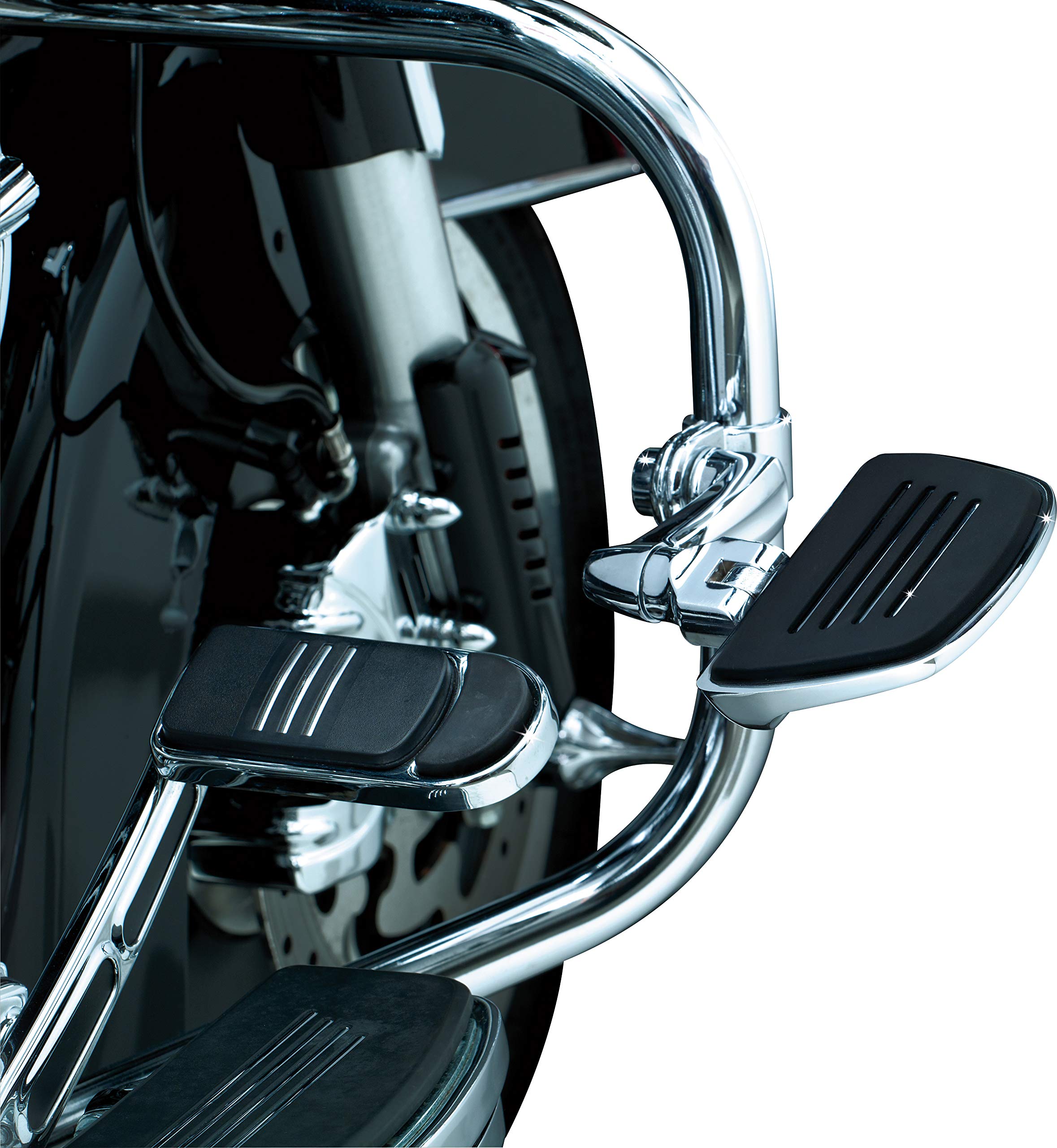 Kuryakyn 7986 Motorcycle Foot Control Component: Longhorn Offset Footpeg Mounts With Magnum Quick Clamps For 1-1/4'' Engine Guar