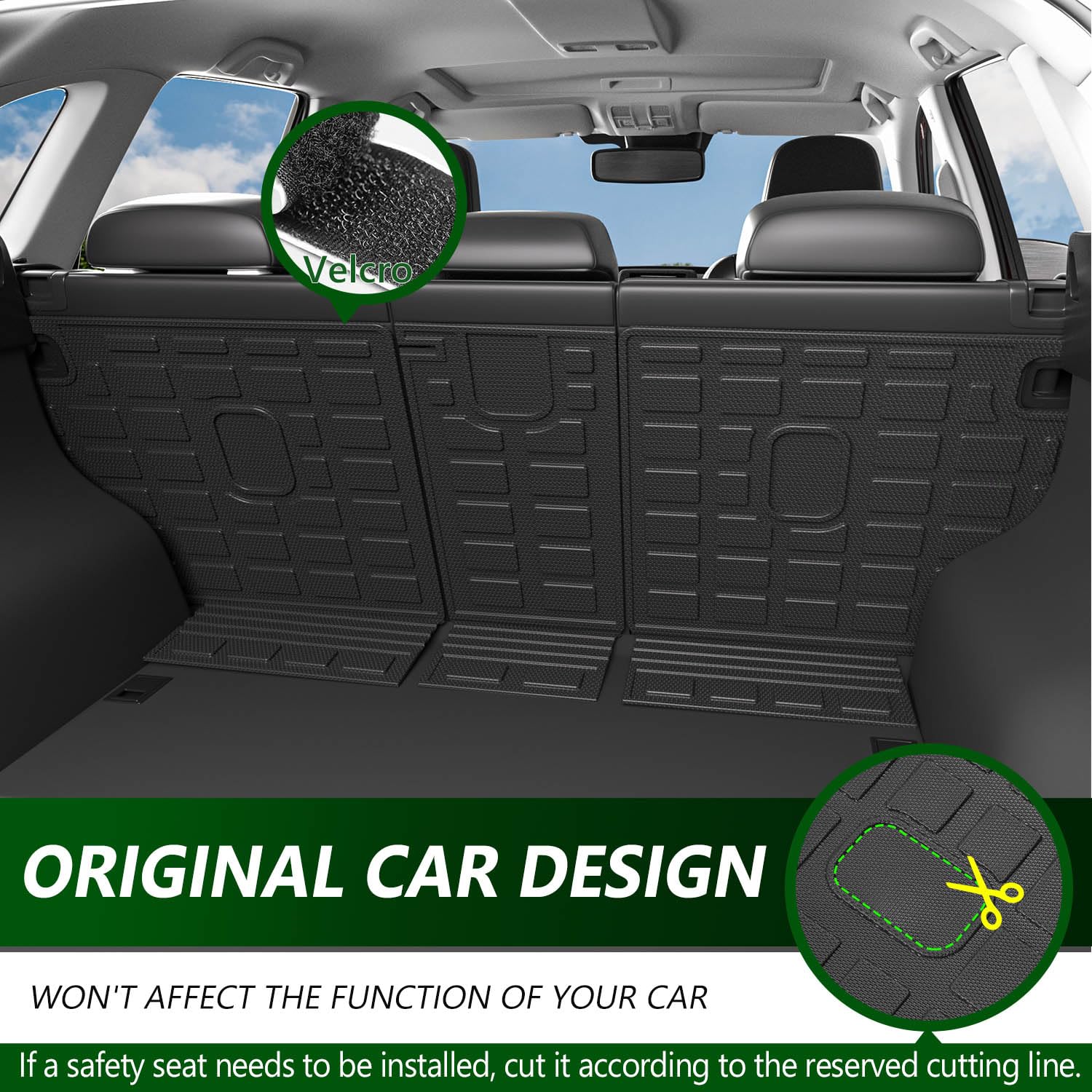 xipoqix Backrest Mat Compatible with 2017-2025 Mazda CX-5 Cargo Liners TPE Back Seat Protector Replacement for 2017-2025 Mazda C