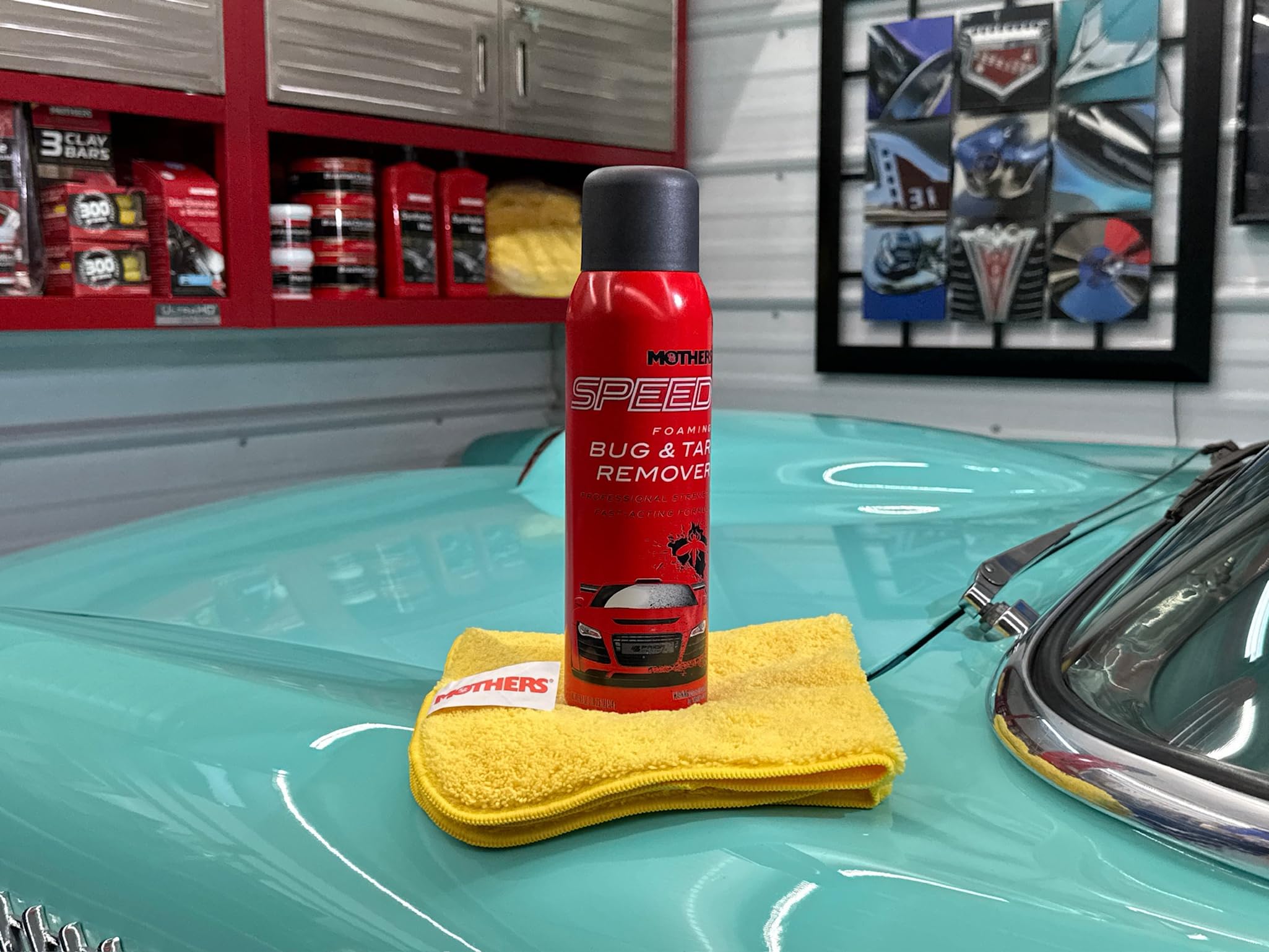 Mothers 16719 Speed Foaming Bug & Tar Remover Aerosol, 18.5 Oz.