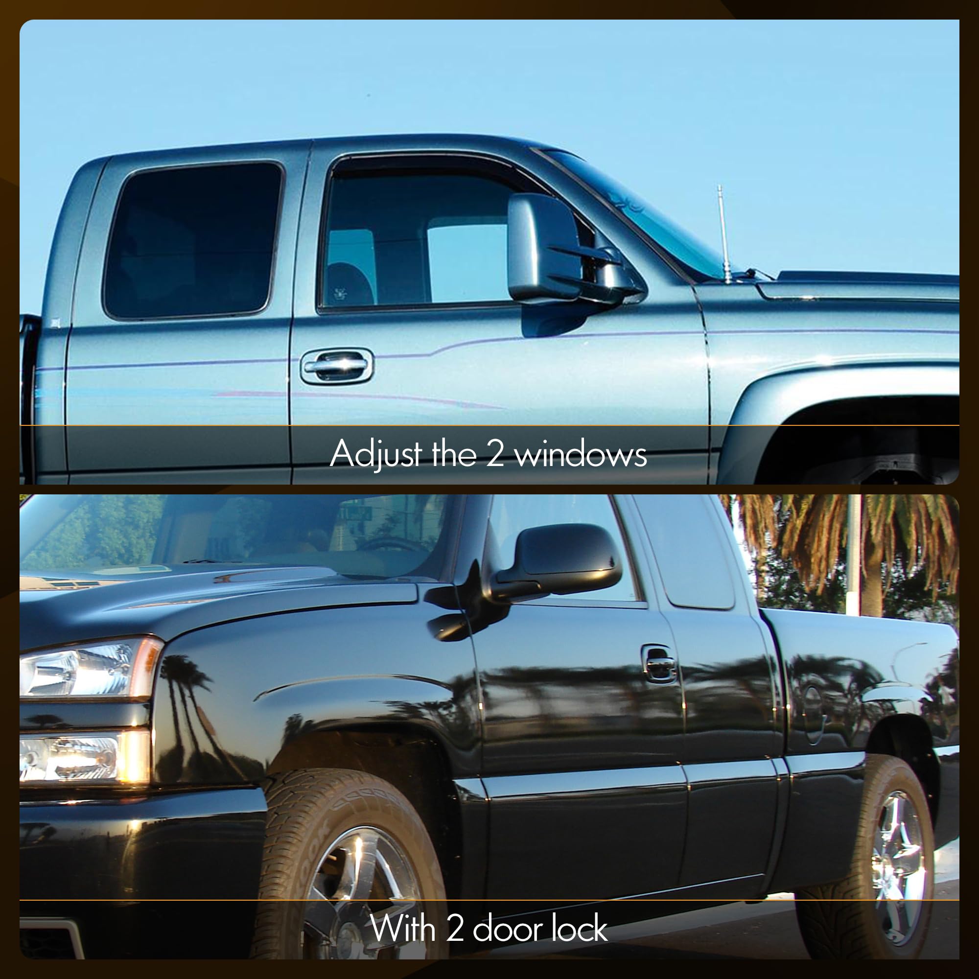 ASOPARTS 15883318 Front Driver Side Door Lock and Power Window Switch & Tan Bezel Assembly Fit for 2003-2007 Chevy Silverado, 20