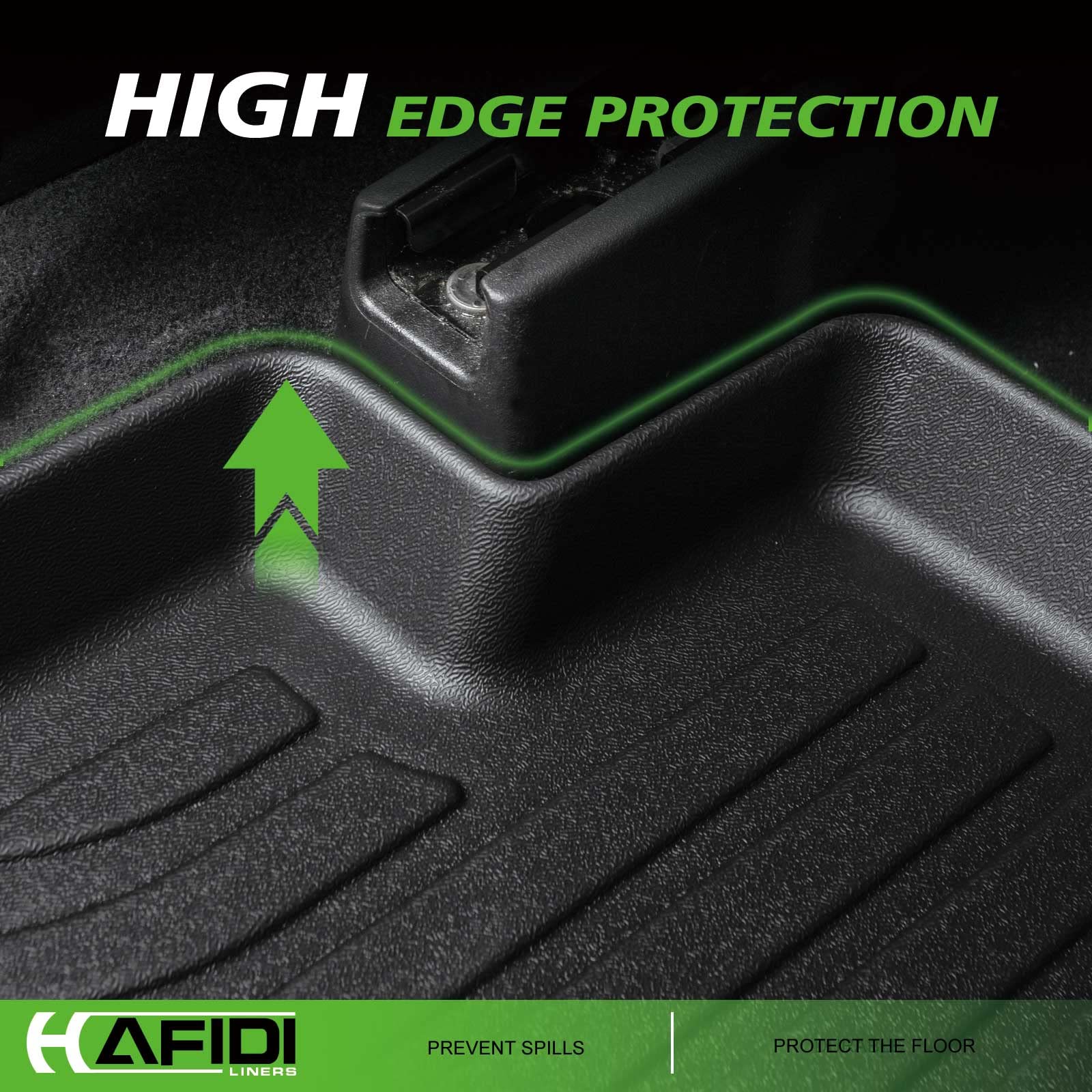 Hafidi Floor Mats Custom For Volkswagen Tiguan 2018-2023 2024 All Weather Protection Tpe Anti-Slip Automotive Floor Liners Fits
