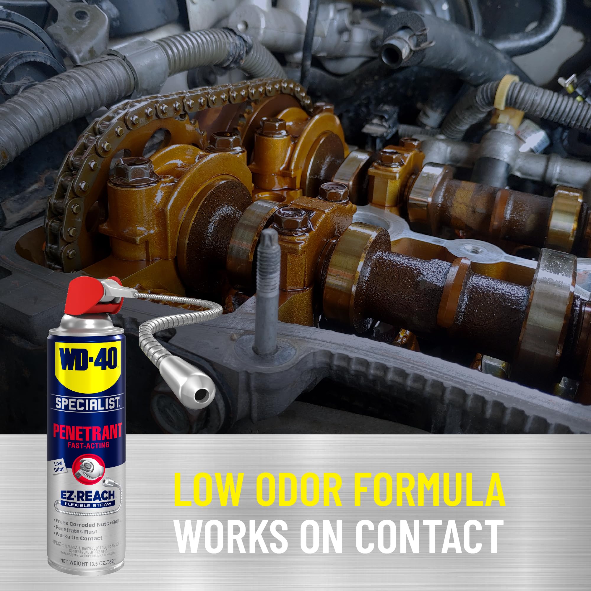 Wd-40 Original Formula With 8-Inch Ez-Reach Flexible Straw 14.4 Oz And Wd-40 Specialist Penetrant With 8-Inch Ez-Reach Flexible