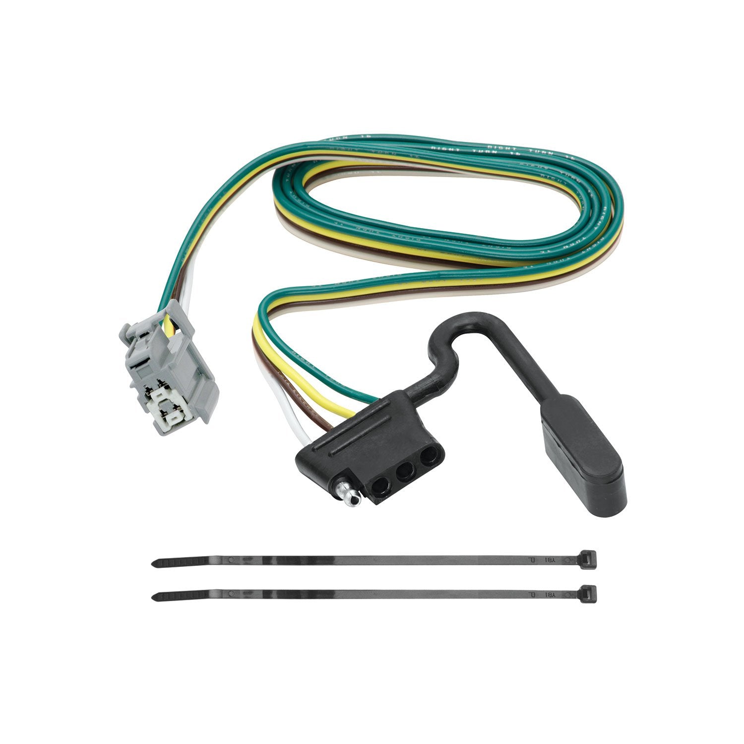 Tekonsha 118264 4-Flat Tow Harness Wiring Package, Silver
