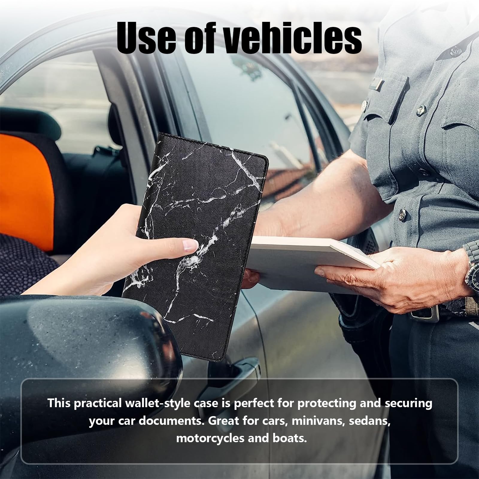 Kewucn Car Registration And Insurance Holder, Leather Auto Glove Box Organizer With Magnetic Shut, Vehicle Compartment Accessori