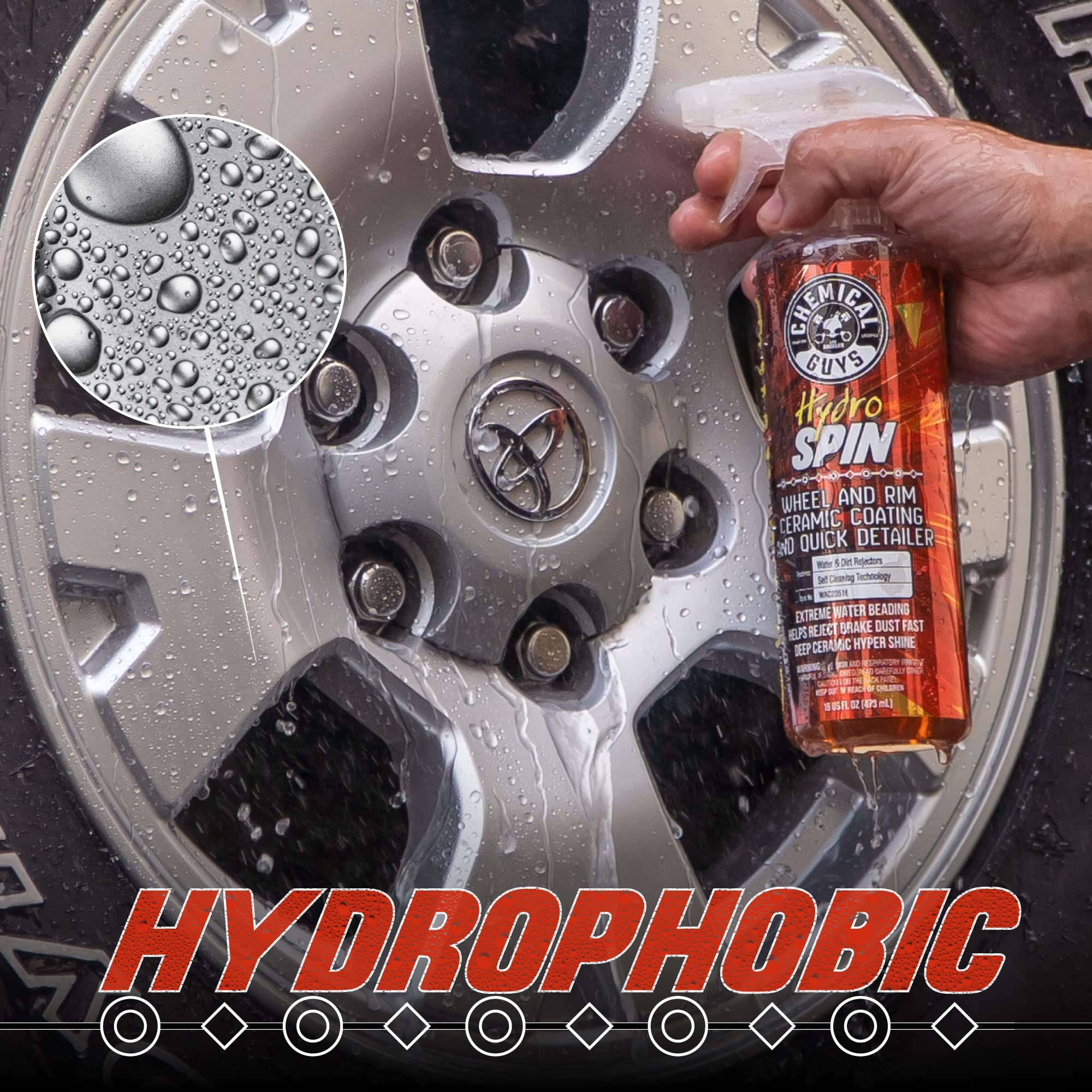 Chemical Guys Hydrospin Wheel & Rim Ceramic Coating And Quick Detailer (16 Oz)