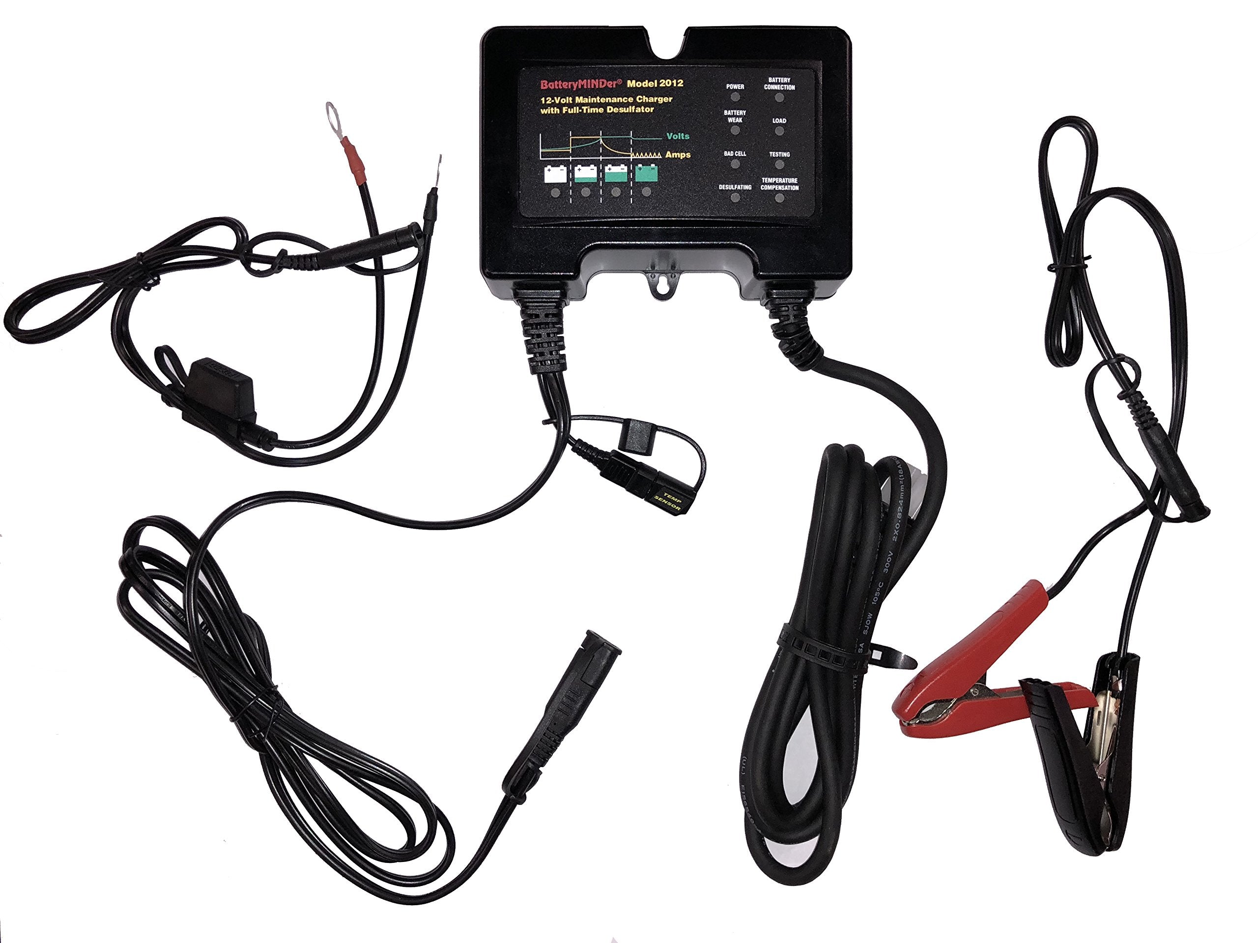 BatteryMINDer 2012: 12 Volt-2 Amp Battery Charger, Battery Maintainer, and Battery Desulfator - Designed for Cars, Trucks, Motor