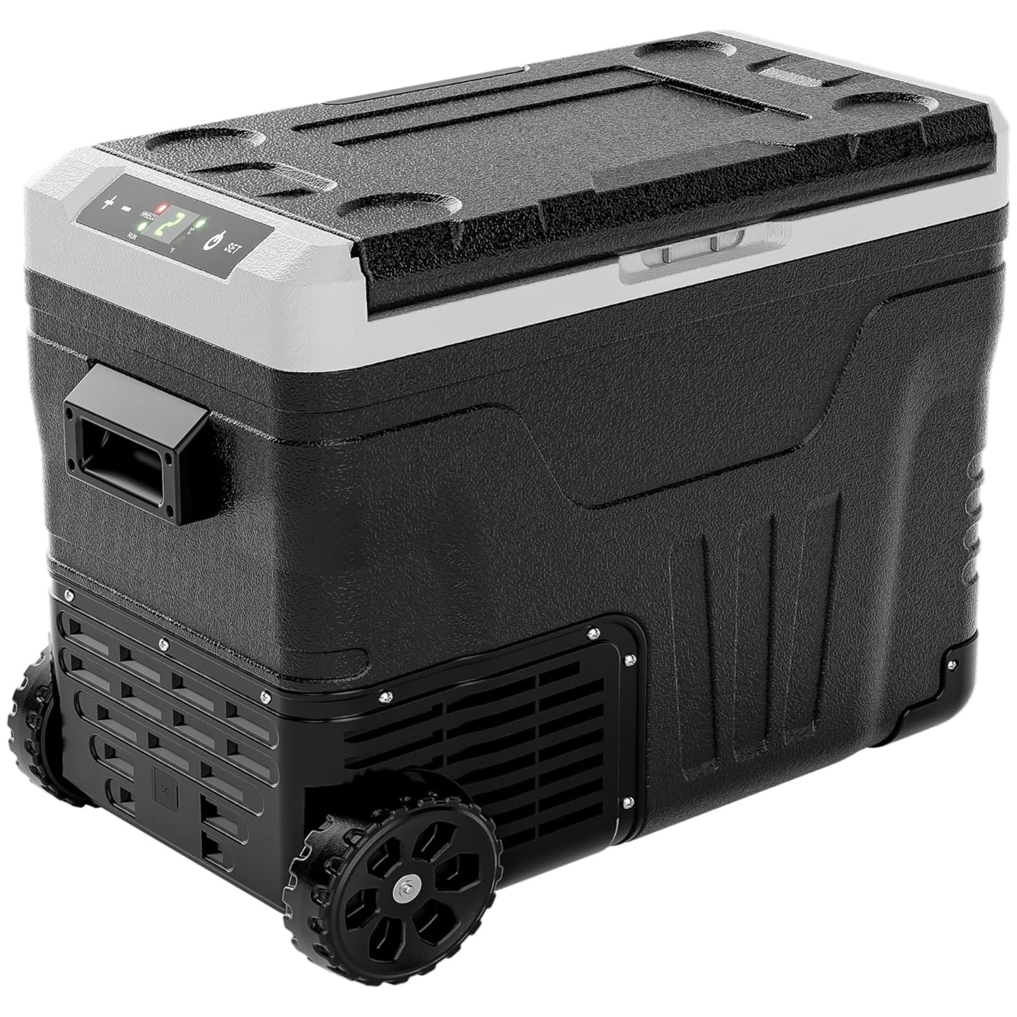 EUHOMY 12 Volt Refrigerator, 53QT(50L) Electric Cooler, Portable Freezer 12V/24V DC 100-240V AC, 12V Fridge -4?~68?, 12V Cooler 