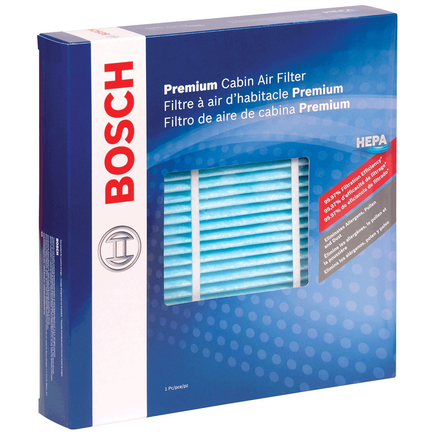 Bosch 6012C Hepa Cabin Air Filter - Compatible With Select Buick Allure, Century, Lacrosse, Regal, Chevrolet Impala, Monte Carlo