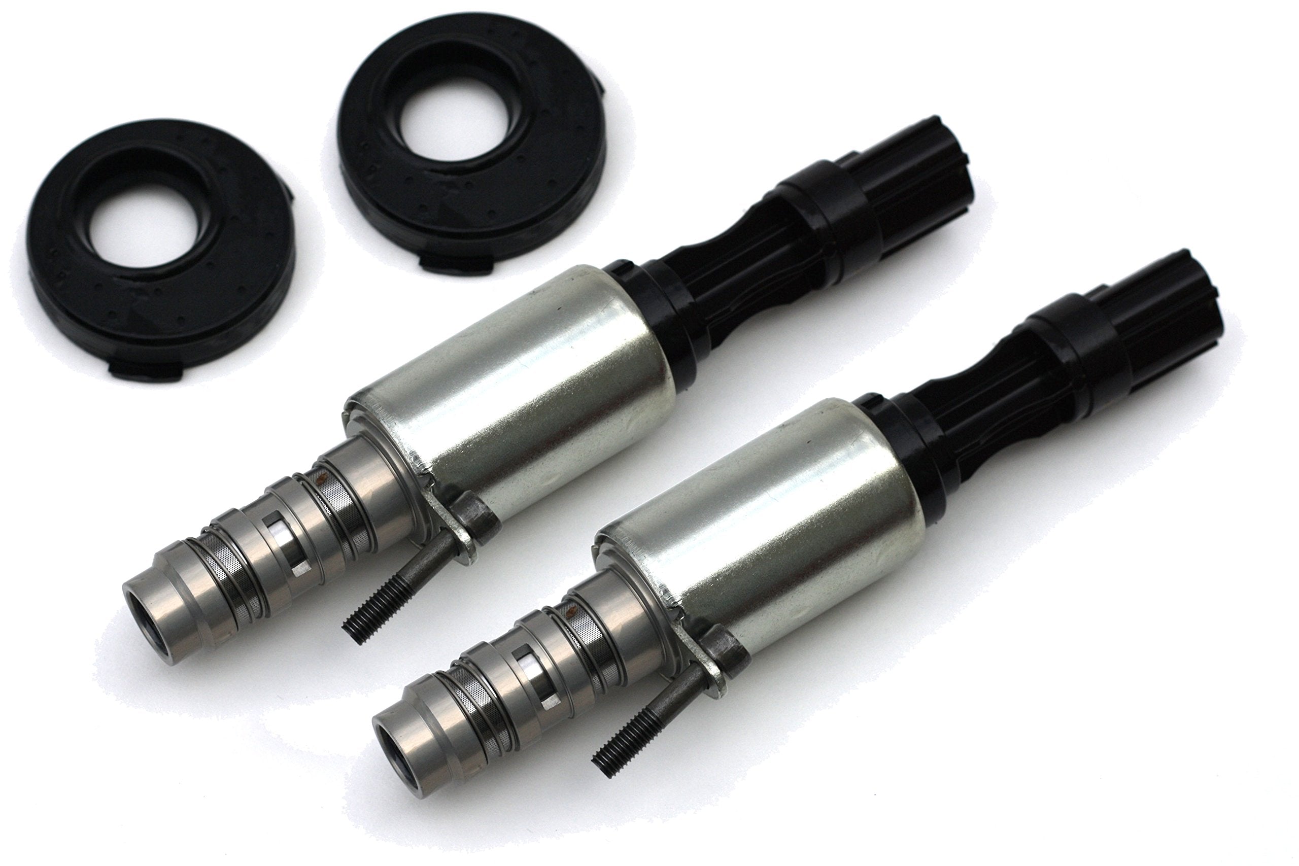 Set Pair 2 VCT Variable Camshaft Cam Timing Solenoid Oil Control Valve VVTi Timing for Ford 4.6L 281 5.4L 330 3V with Seal an Sc