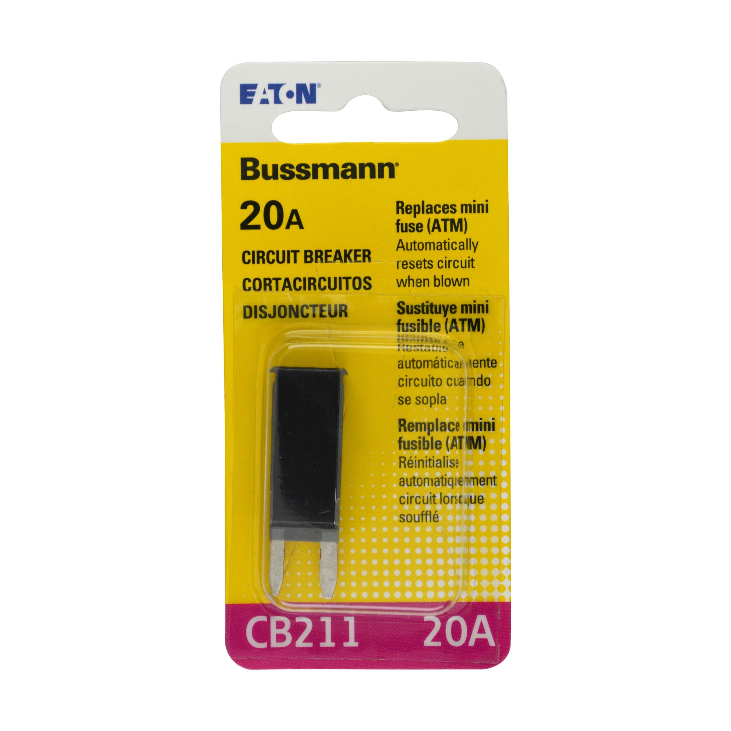 Bussmann (Bp/Cb211-20-Rp) 20 Amp Type-I Atm Mini Circuit Breaker