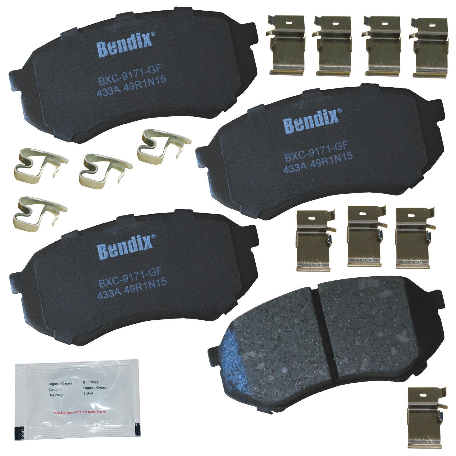 Bendix Priority1 Cfc433A Disc Brake Pad Set Ceramic For Mitsubishi Fuso Fe 1995-1990, Fe-Hd 1999-1996, Fe-Hd 2002, Toyota Tacoma