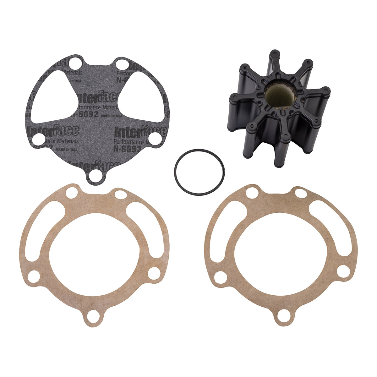Quicksilver 59362A4 Sea Water Pump Impeller Replacement Kit For Bravo I, Ii And Iii With Two-Piece Pump Body