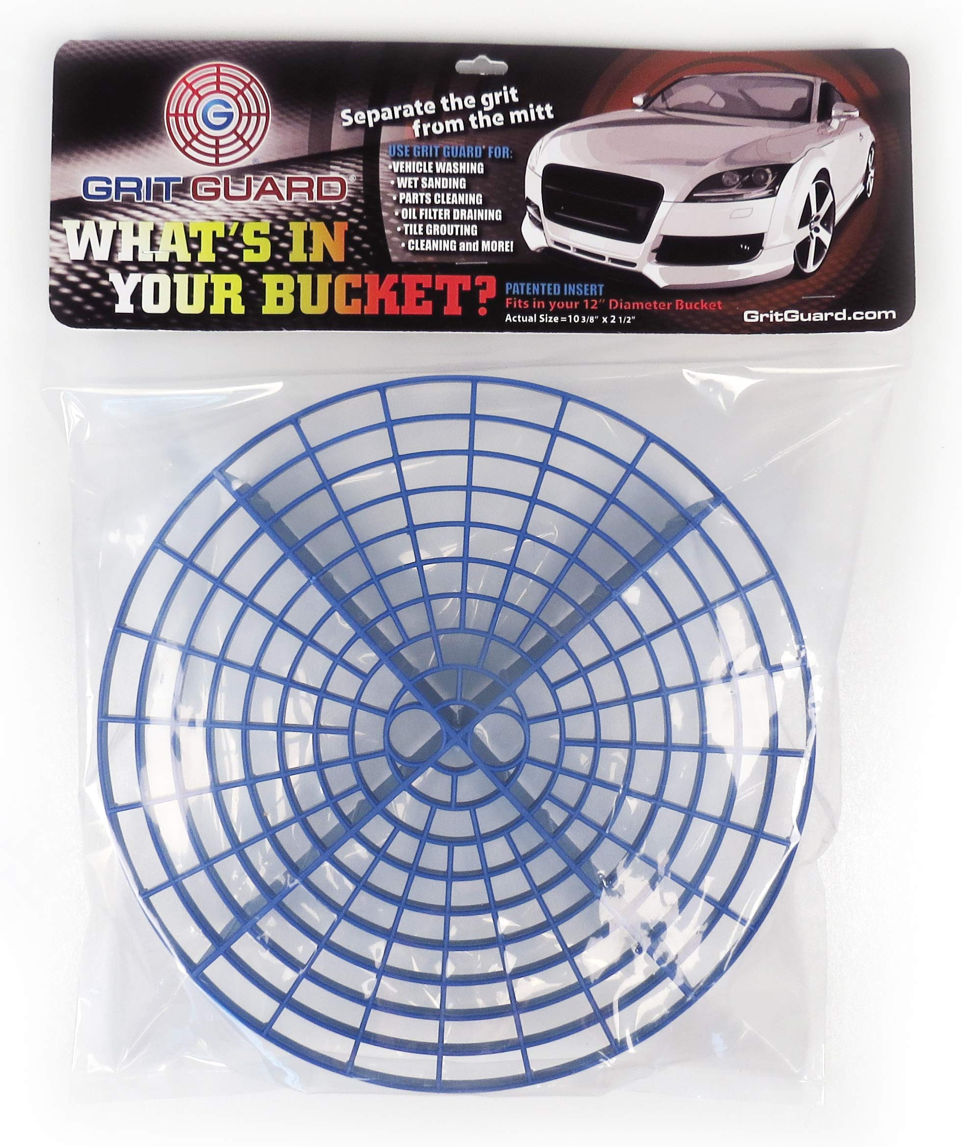 Grit Guard Blue Bucket Insert - 10 Diameter Car Wash Bucket Dirt Trap For Car Washing, Detailing Compatible With 3.5, 4, 5 And 6 Gallon Buckets