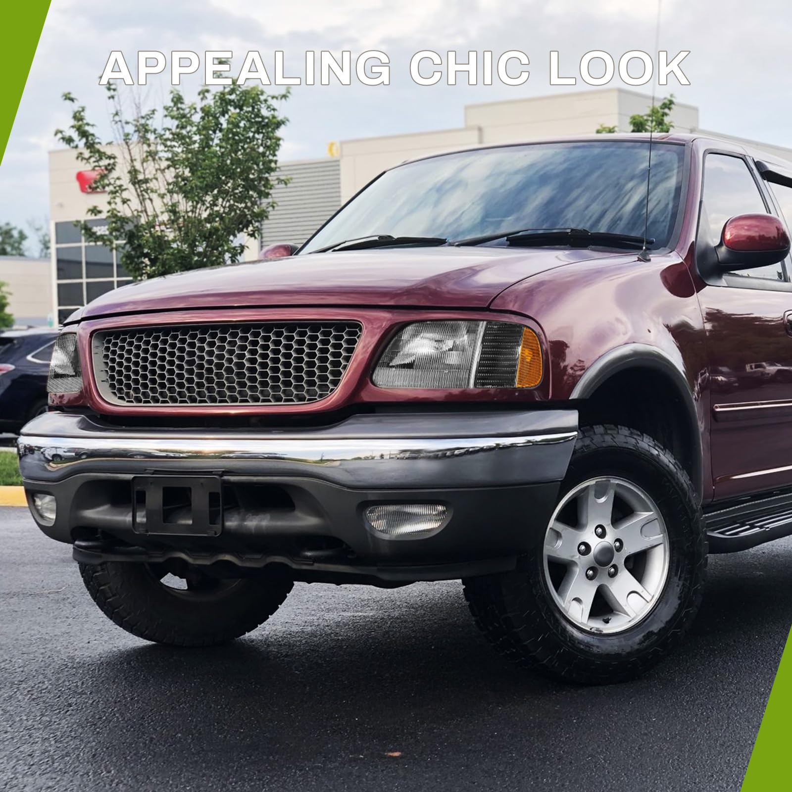 Autosaver88 Headlight Assembly Compatible With 97-03 Ford F-150/97-02 Ford Expedition Pickup Headlamp Replacement Black Housing