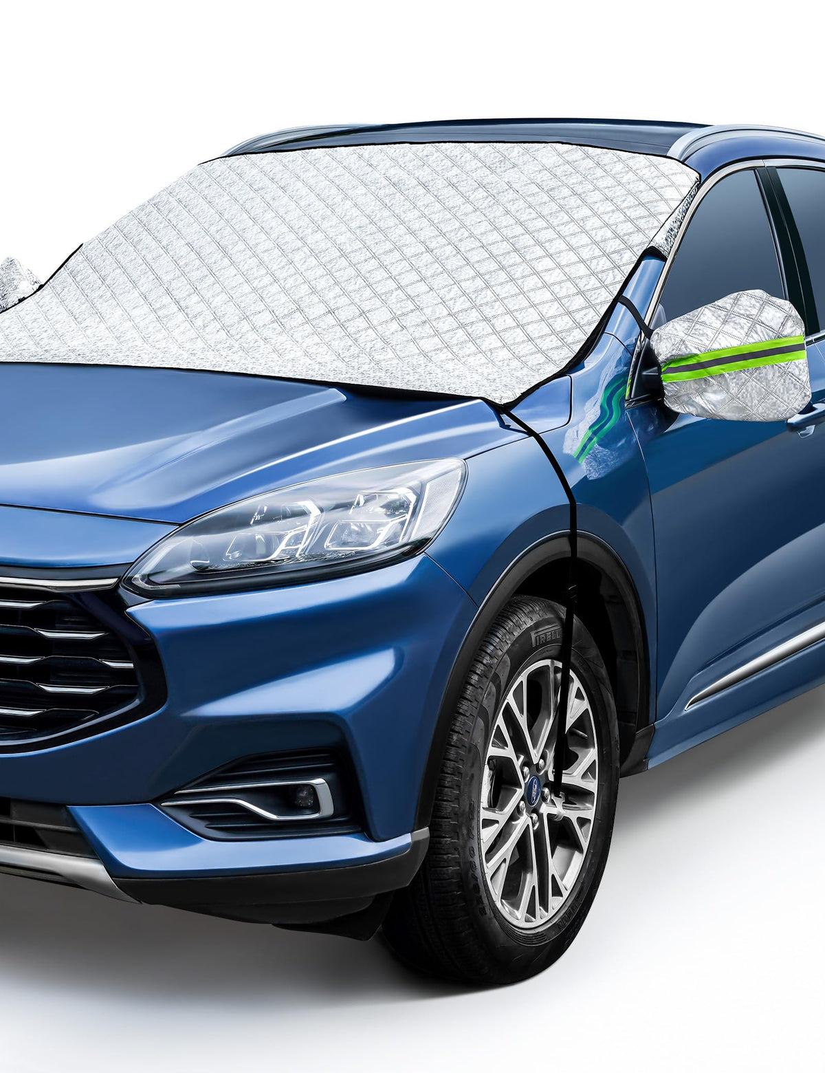 Astroai Windshield Snow Cover, Windshield Cover For Ice And Snow 4-Layer Protection For Snow, Ice, Uv, Frost Wiper & Mirror Cove