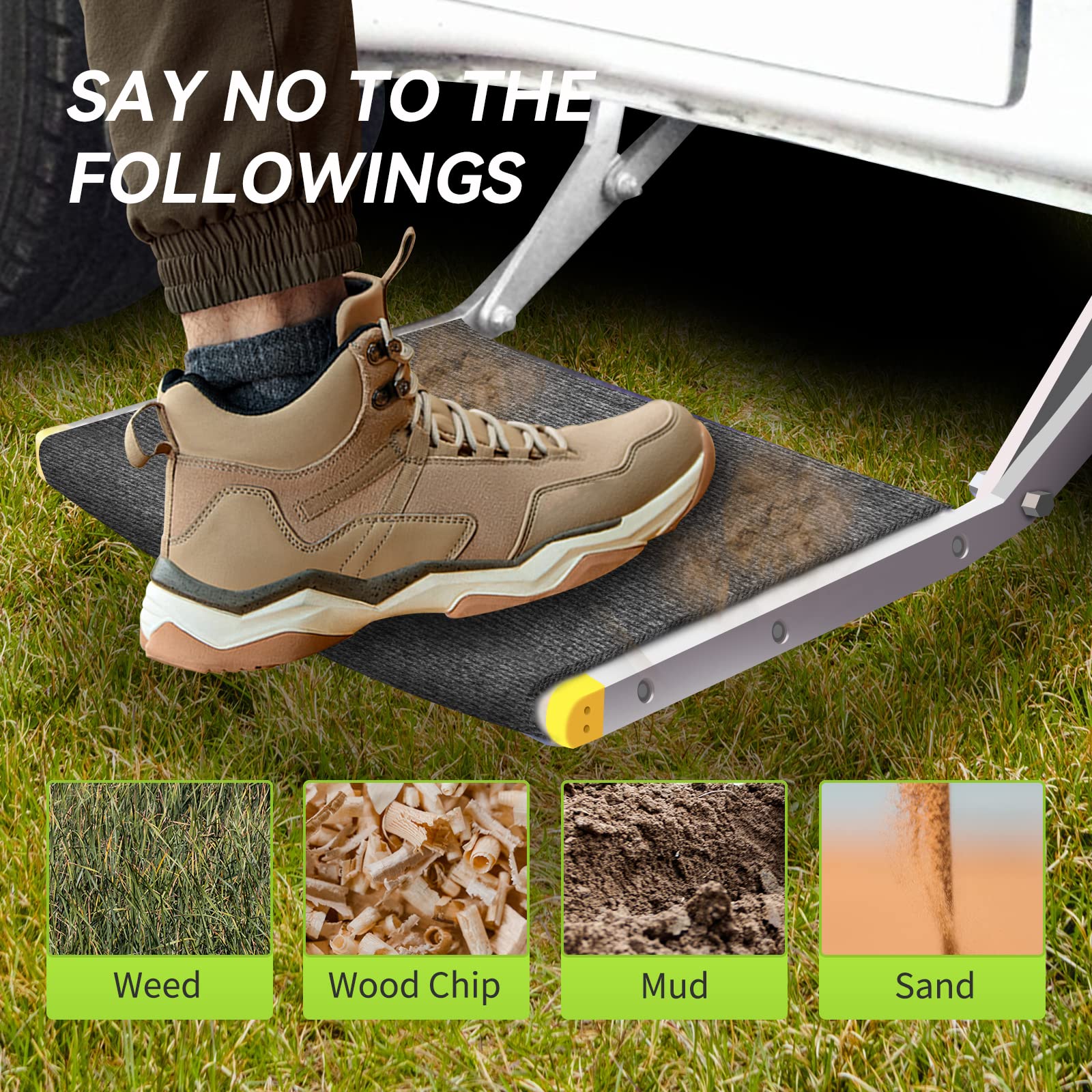 Rvmate Rv Step Rugs 23 Inch Rv Step Covers Wrap Around Radius Steps With Snap Fasteners Quickly To Release And Fit, 3 Packs