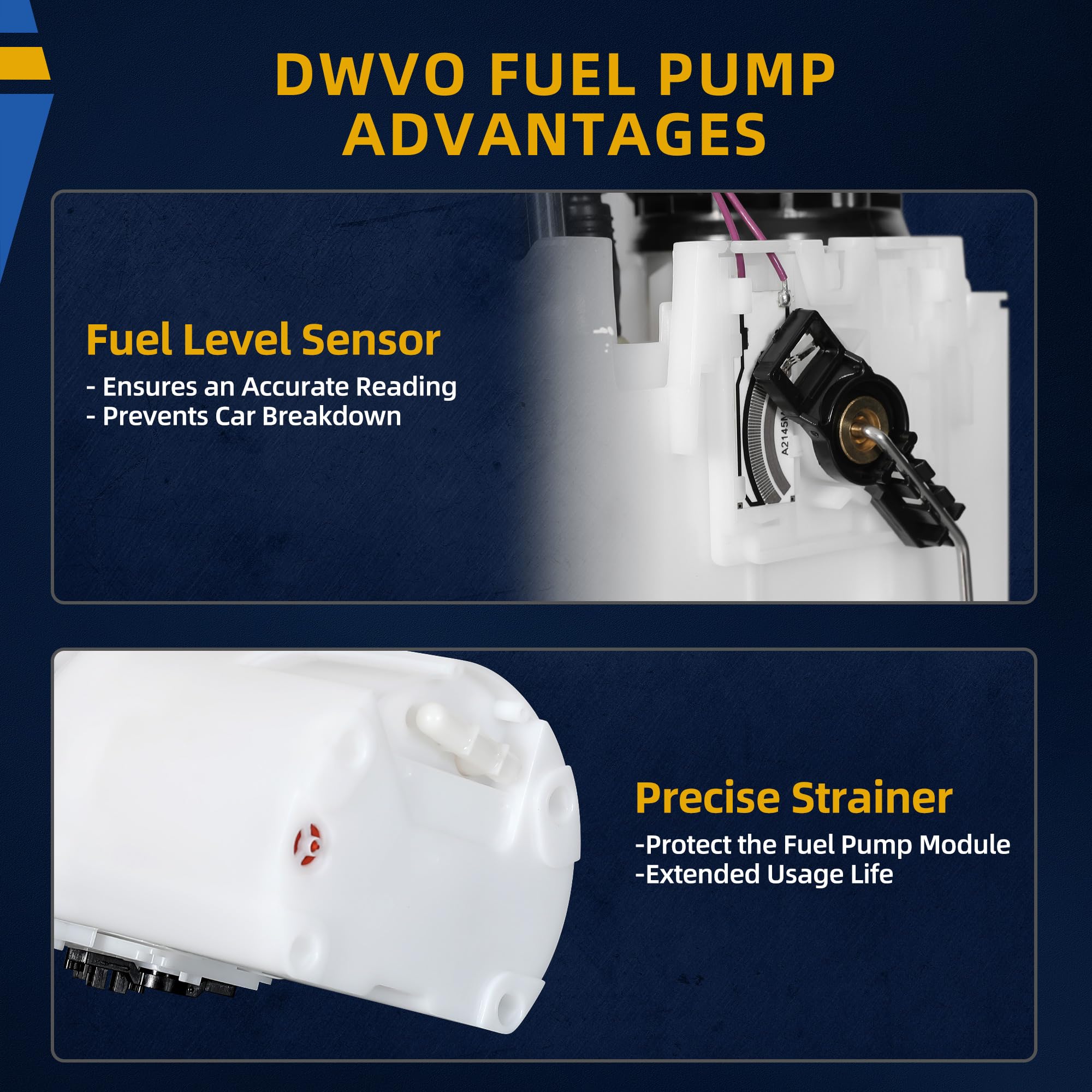 Dwvo Fuel Pump Assembly Compatible With 2009 2010 2011 2012 2013 2014 Ford F-150 F150 3.7L 4.6L 5.0L 5.4L