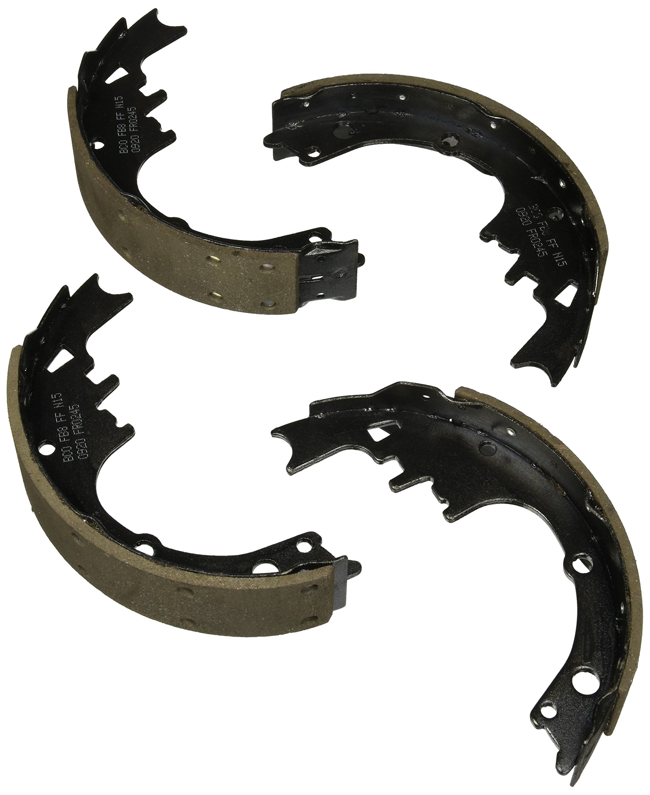 BOSCH BS245R Blue Drum Brake Shoe Set - Compatible With Select 1964-96 Buick, Chevrolet, GMC, Oldsmobile, Pontiac; Riveted; FRON