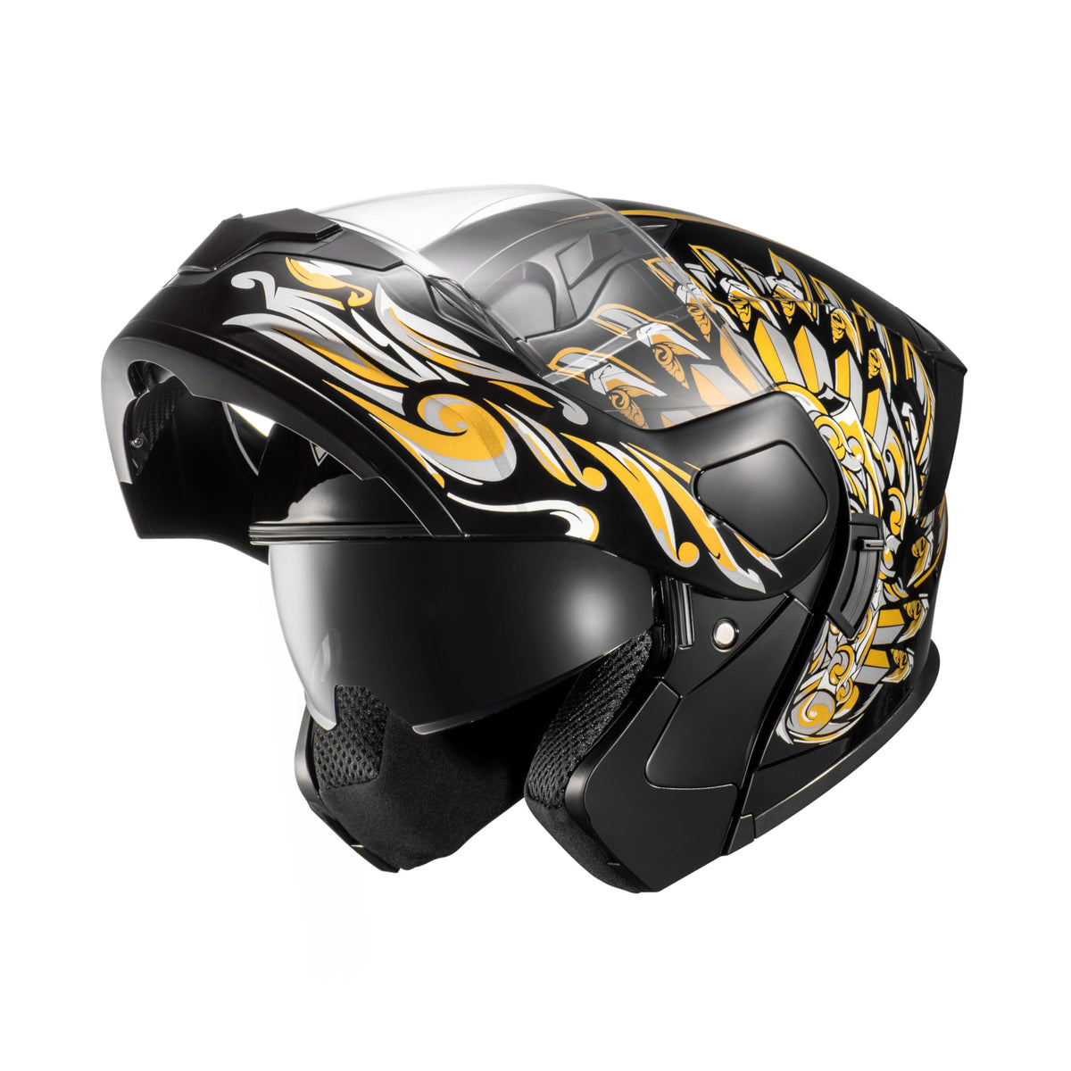 Kypara Motorcycle Dual Visor Flip Up Modular Full Face Helmet With Dot Certification Of Impressionism (Michael, Xl)