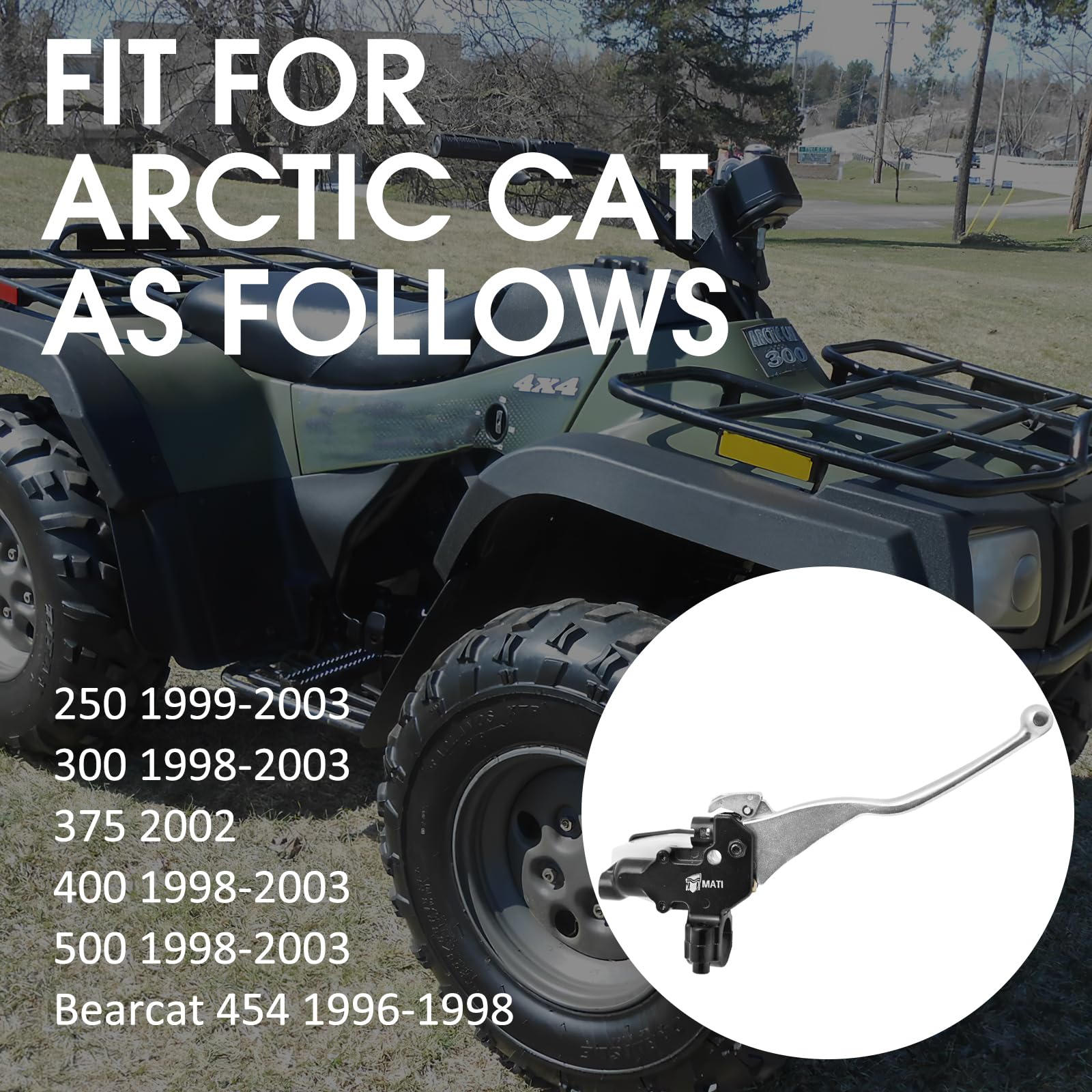 M Mati Left Handlebar Front Brake Master Cylinder For Arctic Cat Atv 250 300 375 400 500 Bearcat 454 0502-387