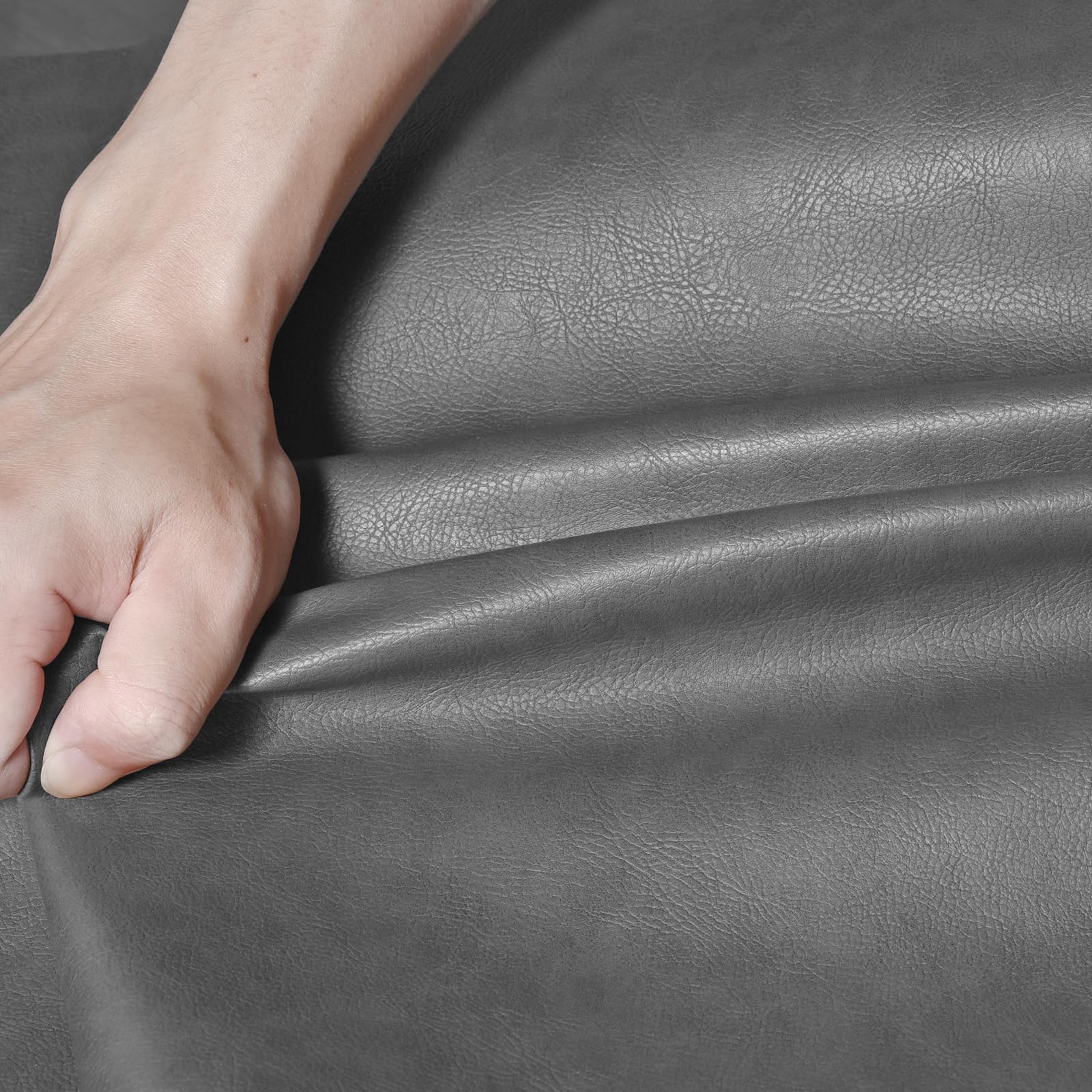 Yikda Leather Repair Patch Kit, 31.3x16 inch, Retro Medium Grey, Self-Adhesive Vinyl for Furniture, Car Seats, Couches, and Chairs