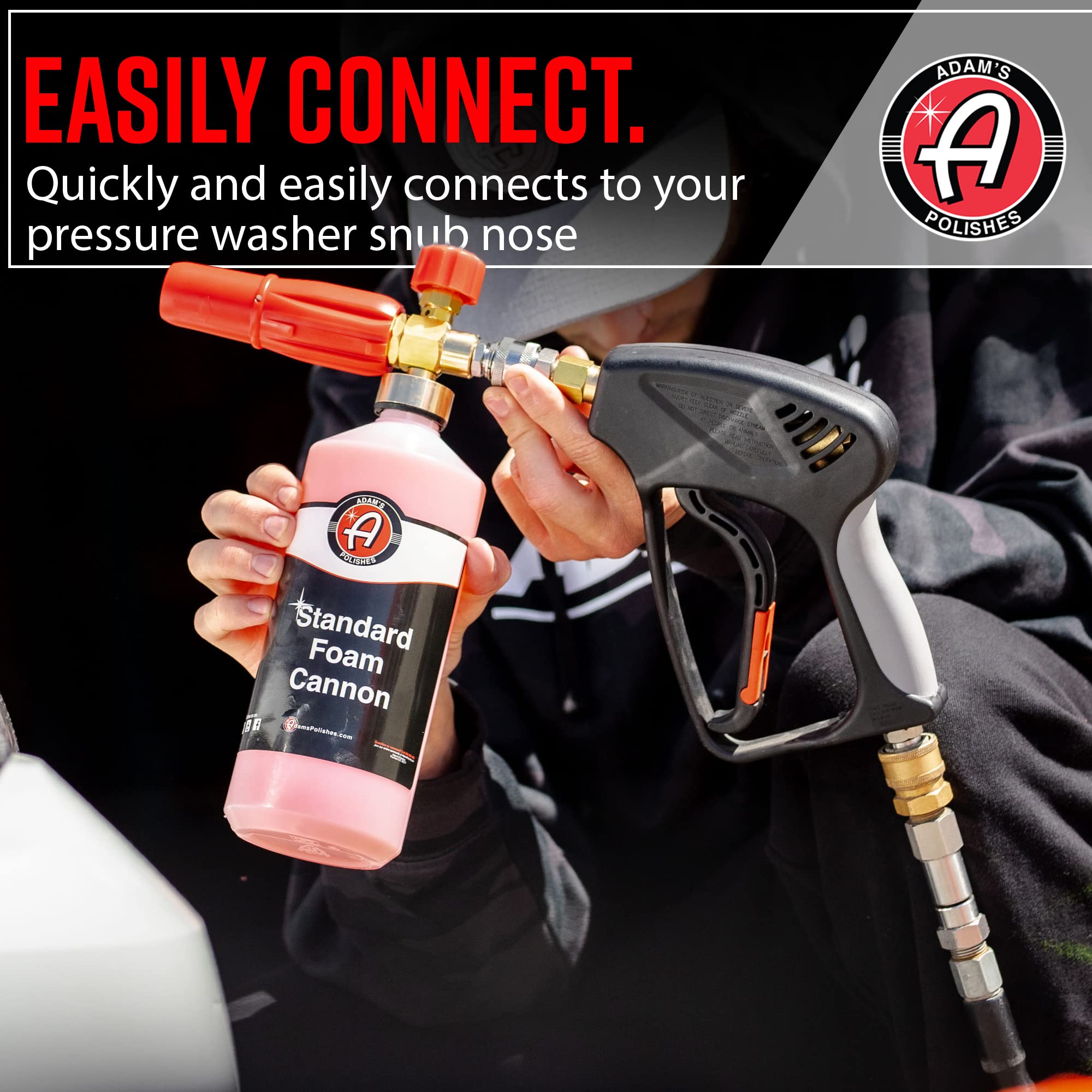 Adam'S Polishes Standard Foam Cannon - Foam Cannon Soap Sprayer For Car Wash, Patio & House Cleaning | Sprayer Cleaner Cannister