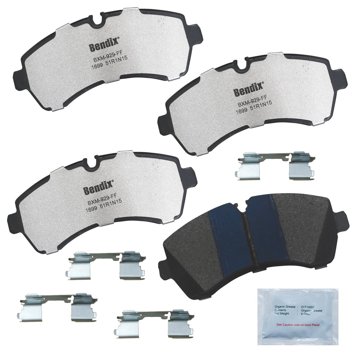 Bendix Fleet Metlok Mkd1699Fm Brake Pads For Select Models Dodge Sprinter 3500 Sprinter 2500 Sprinter 1500 2500 3500 3500Xd 4500