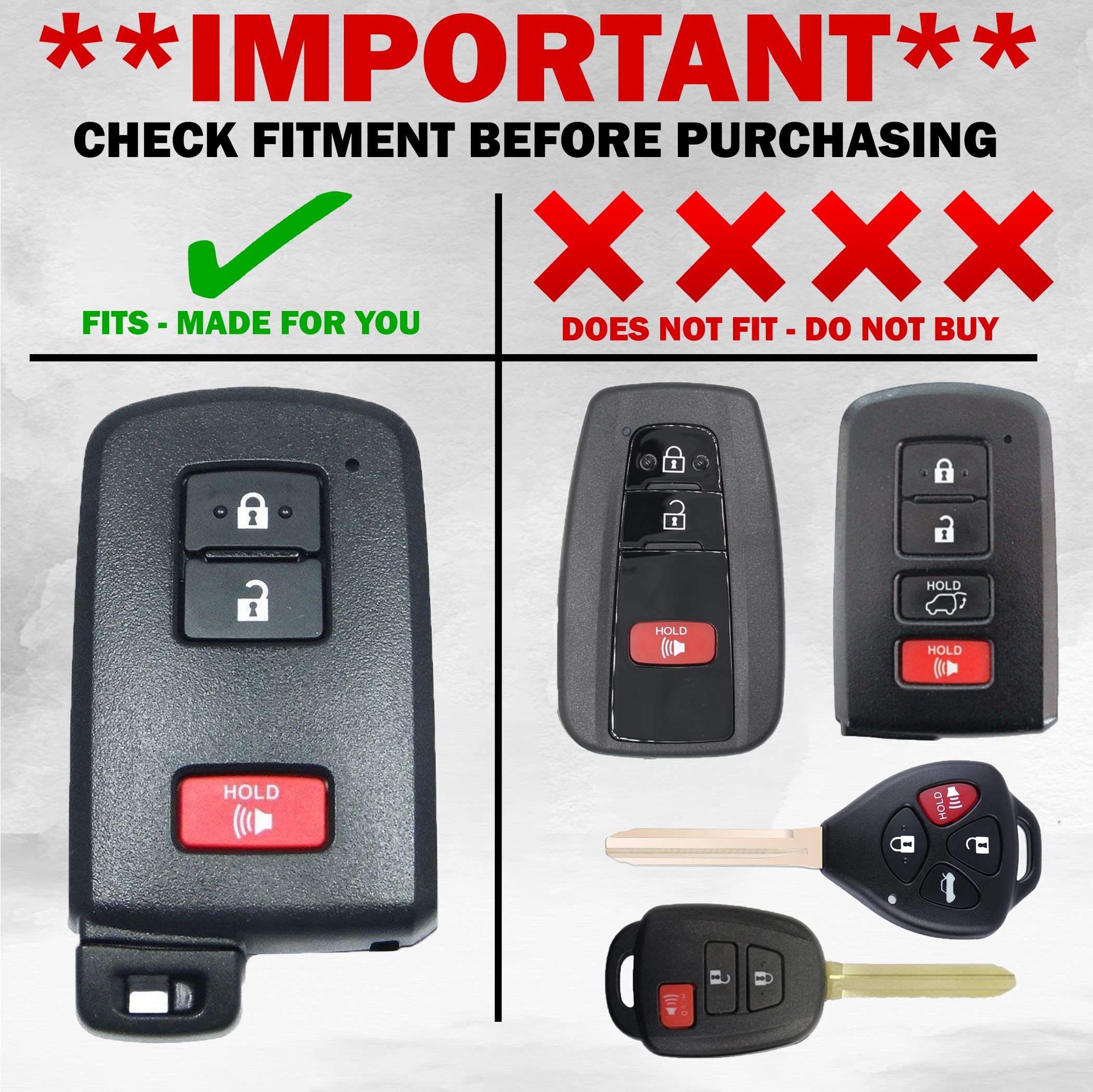 Tacoma Accessories 2016-2022 3Rd Gen Tacoma - Key Fob Case Upgrade Mod - Compatible With Toyota Tacoma, 20-21 4Runner, 20-21 Tundra (Quicksand, Black Screws)