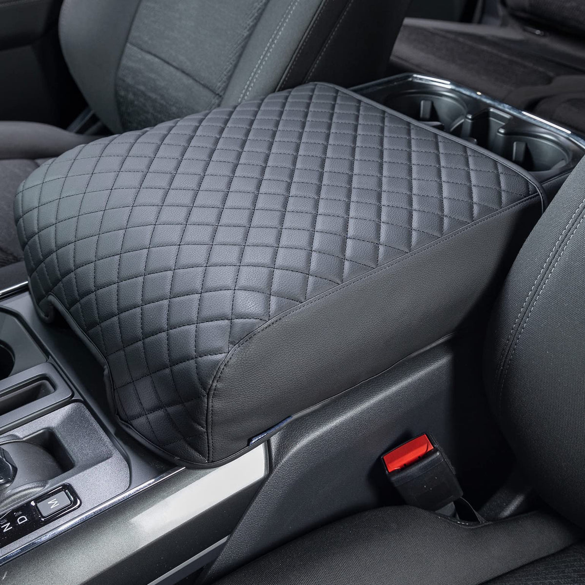 Issyauto Center Console Cover Compatible With 2021 2022 2023 2024 2025 Ford F150 Armrest Cover Leather Arm Rest Cover Middle Con