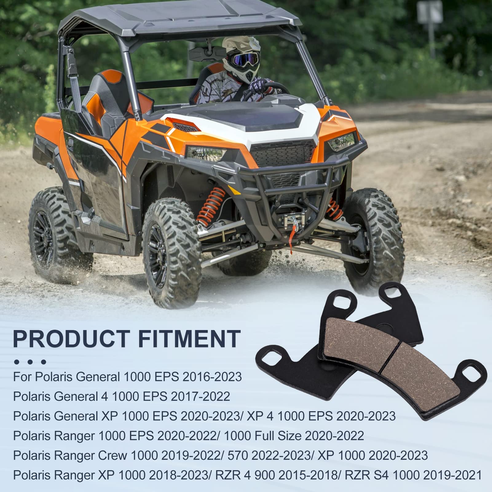 Oceair Front&Rear Brake Pads For Polaris Ranger Xp 1000 2018-2023 General 1000 Eps 2016-2020 Ranger Crew Xp 1000 2019-2020