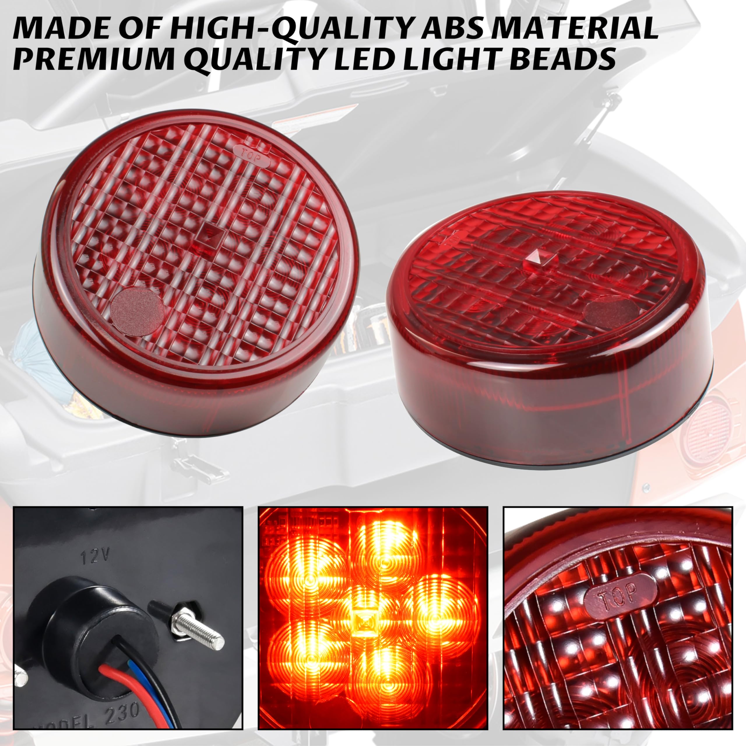 Sautvs Tail Light For Teryx, Led Red Brake Stop Rear Lights For Kawasaki Teryx 4 2012-2016 Accessories(2Pcs)