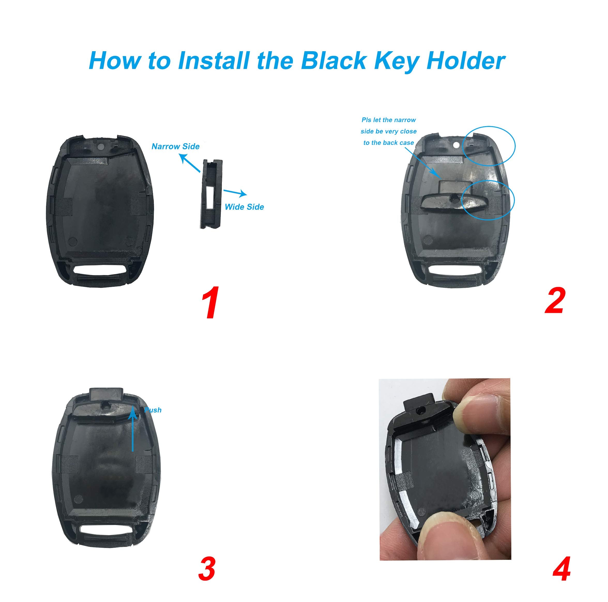 Replacement Key Fob Shell Case Fit For Honda 2010-2011 Accord Crosstour 2006-2011 Civic 2007-2013 Cr-V 2011-2015 Cr-Z 2009-2013