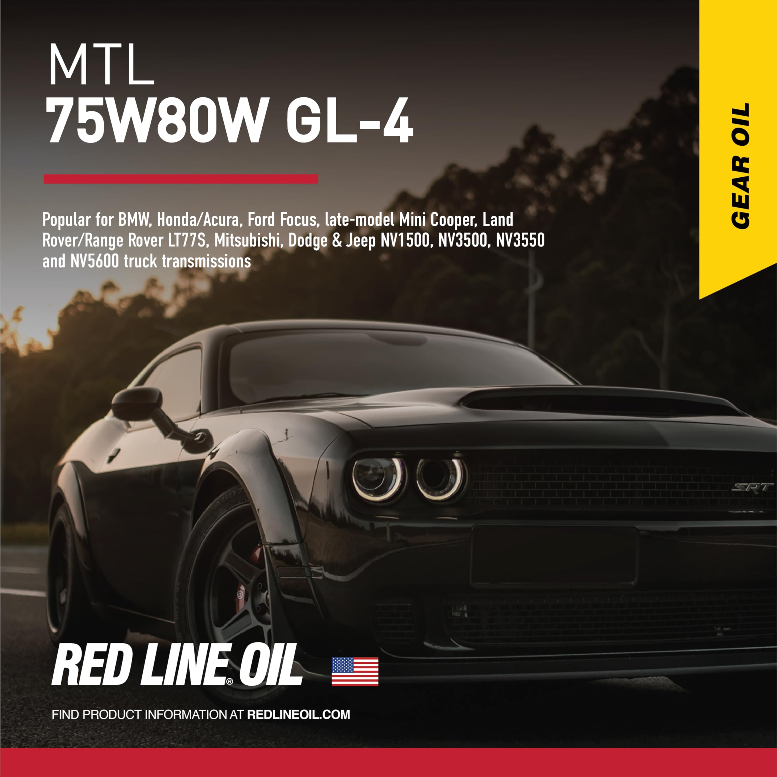 Red Line 50205 Sae 75W80 Api Gl-4 Manual Transmission And Transaxle Lubricant (Mtl) Car Gear Oil - 1 Gallon