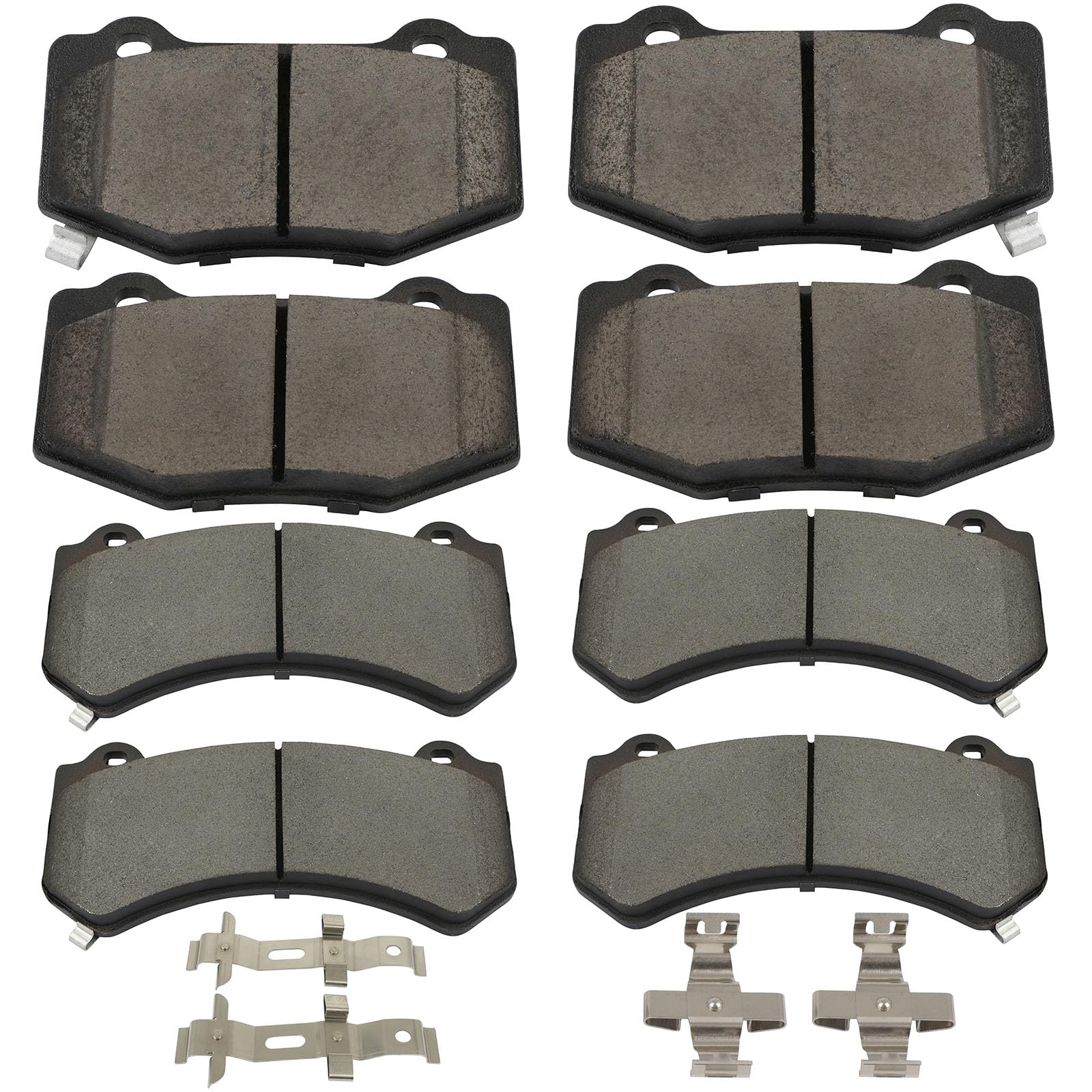 Scitoo D1405 D1718 Front Metal & Rear Ceramic Brake Pads Sets W/Hardware Replacement For Cadillac For Ats 2016-2019,For Chevrole